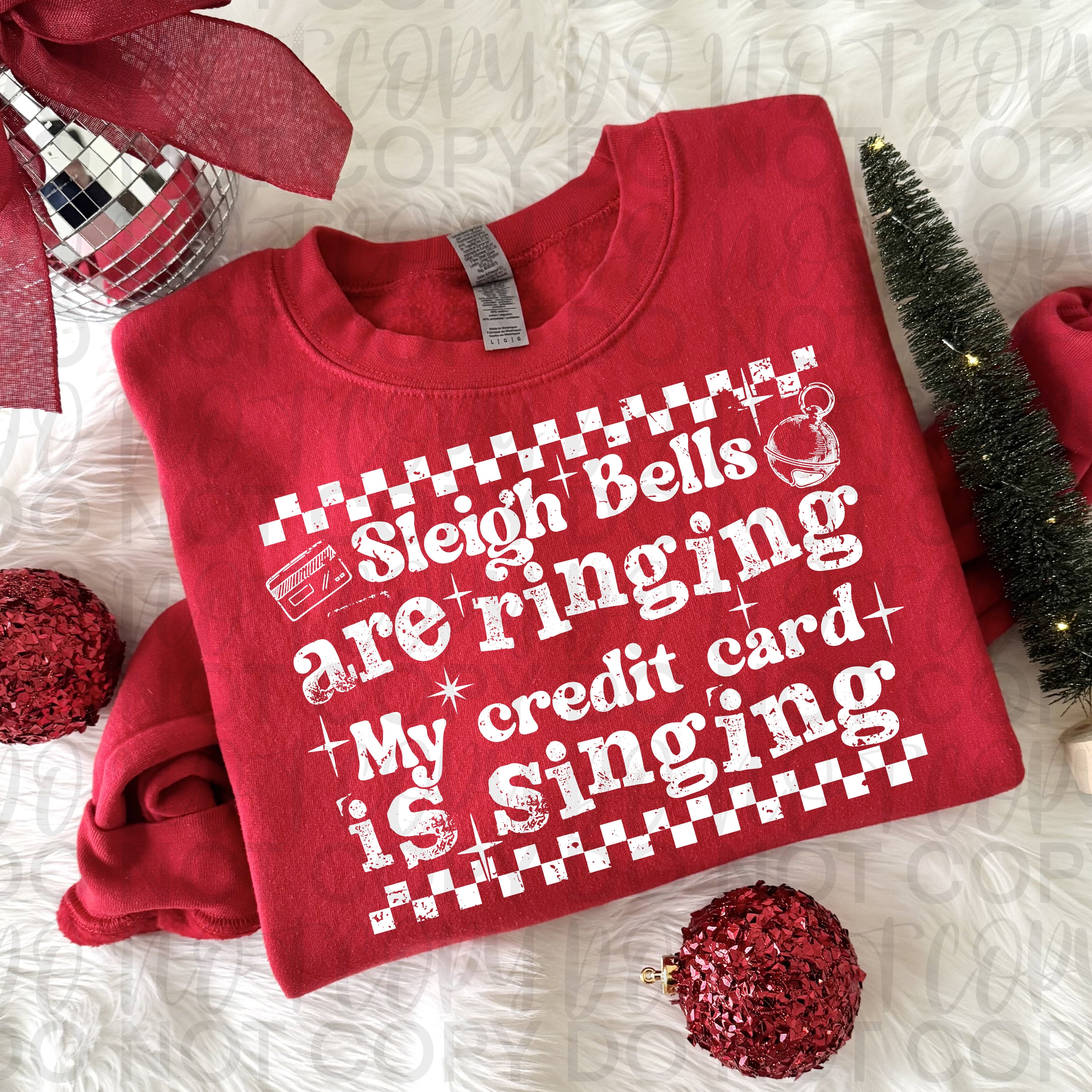 Credit Card is Singing Funny Christmas PNG