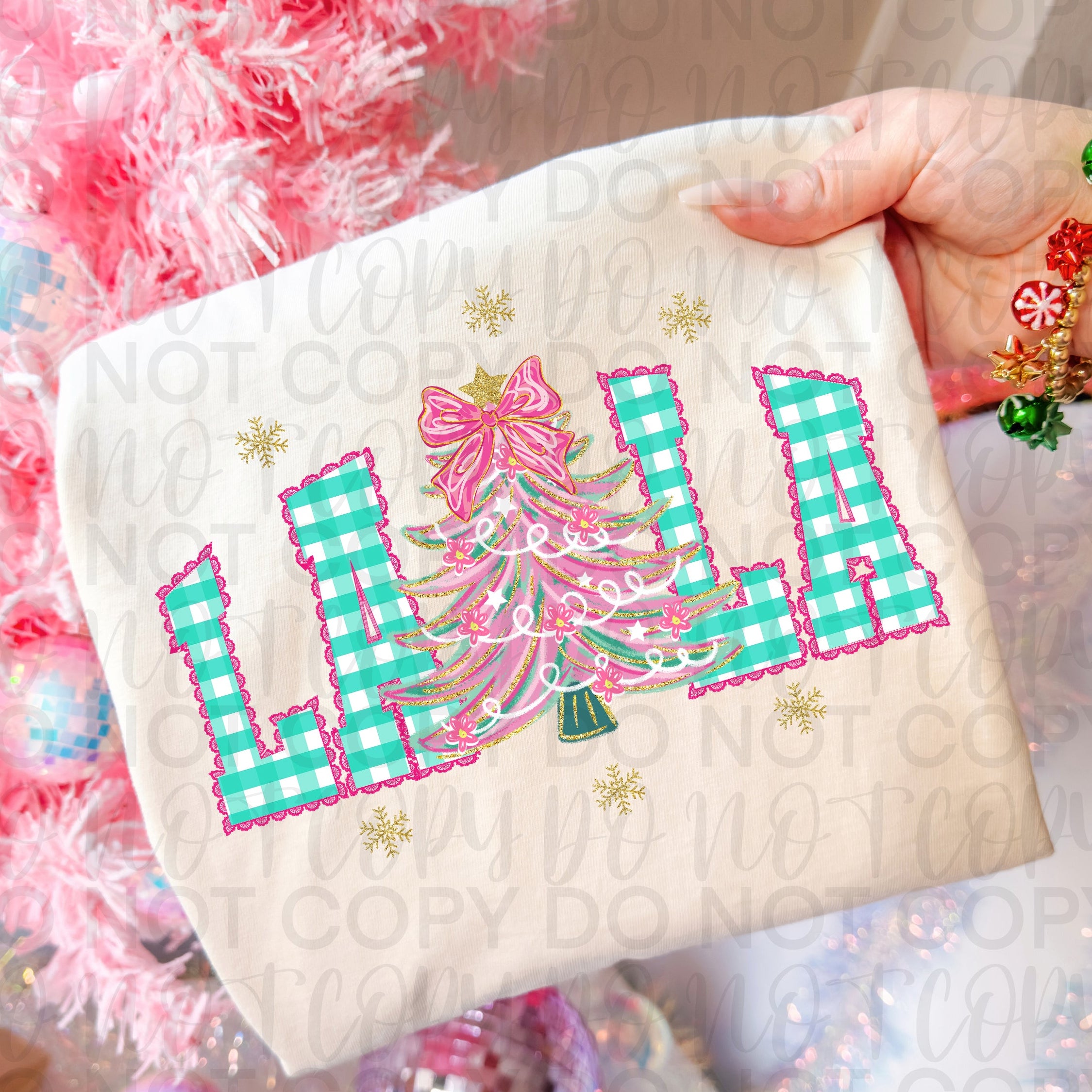 Faux Lace Christmas Lala PNG