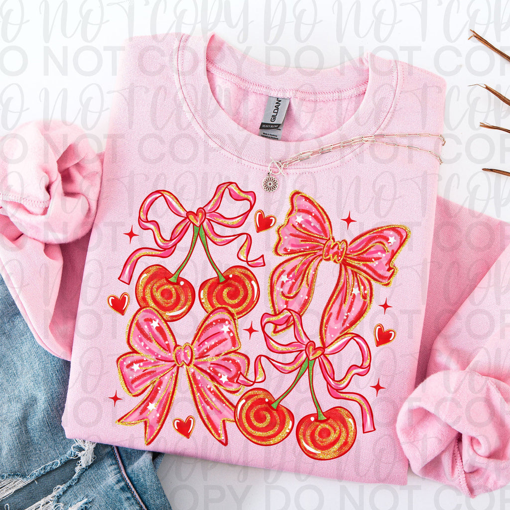 Valentine Cherry Coquette PNG