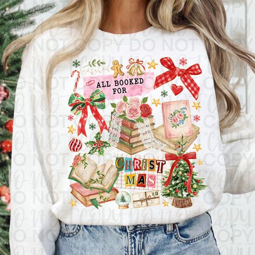 All Booked for Christmas Collage PNG