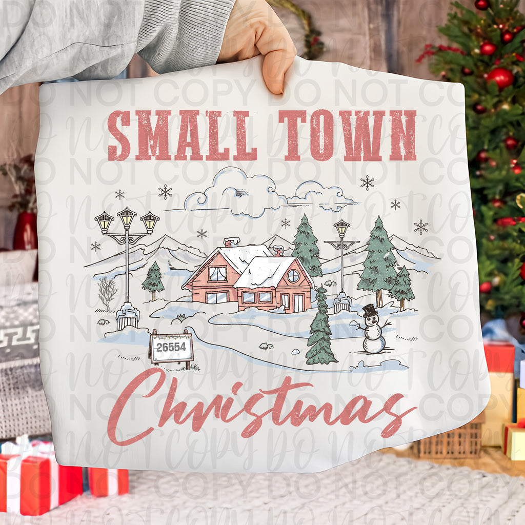 *Editable* Rustic Small Town Christmas PNG