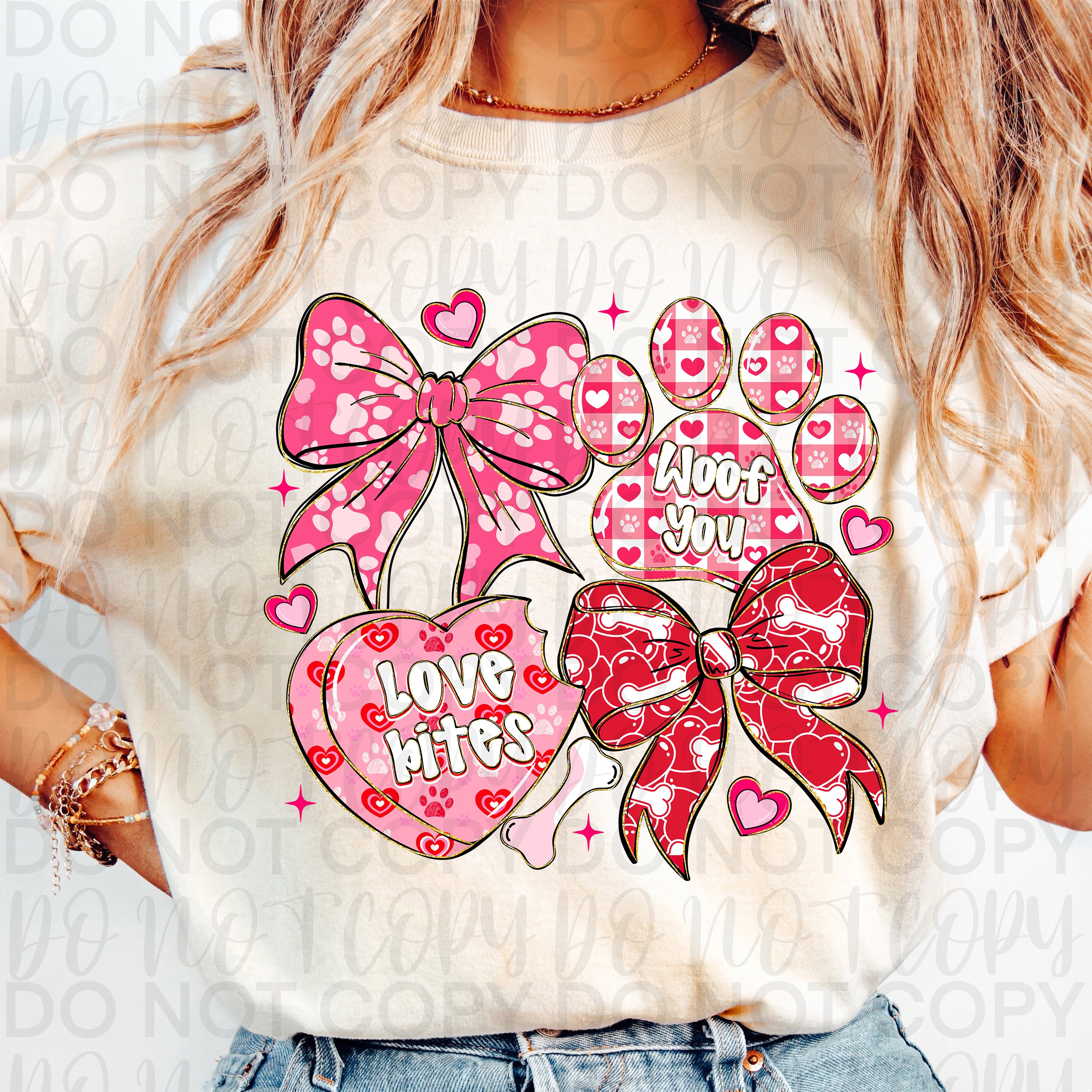 Dog Valentine Coquette PNG