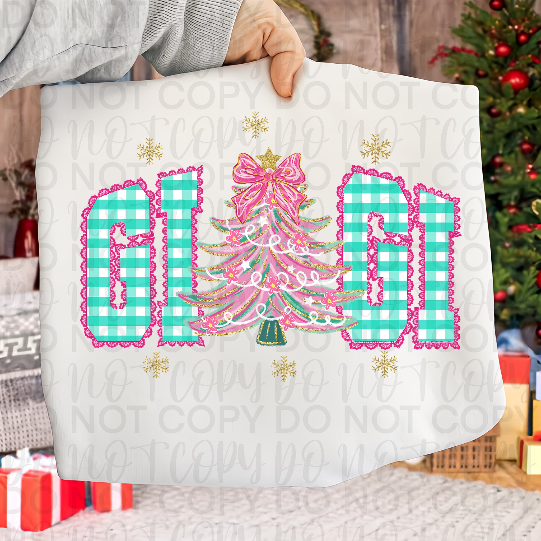 Faux Lace Christmas Gigi PNG