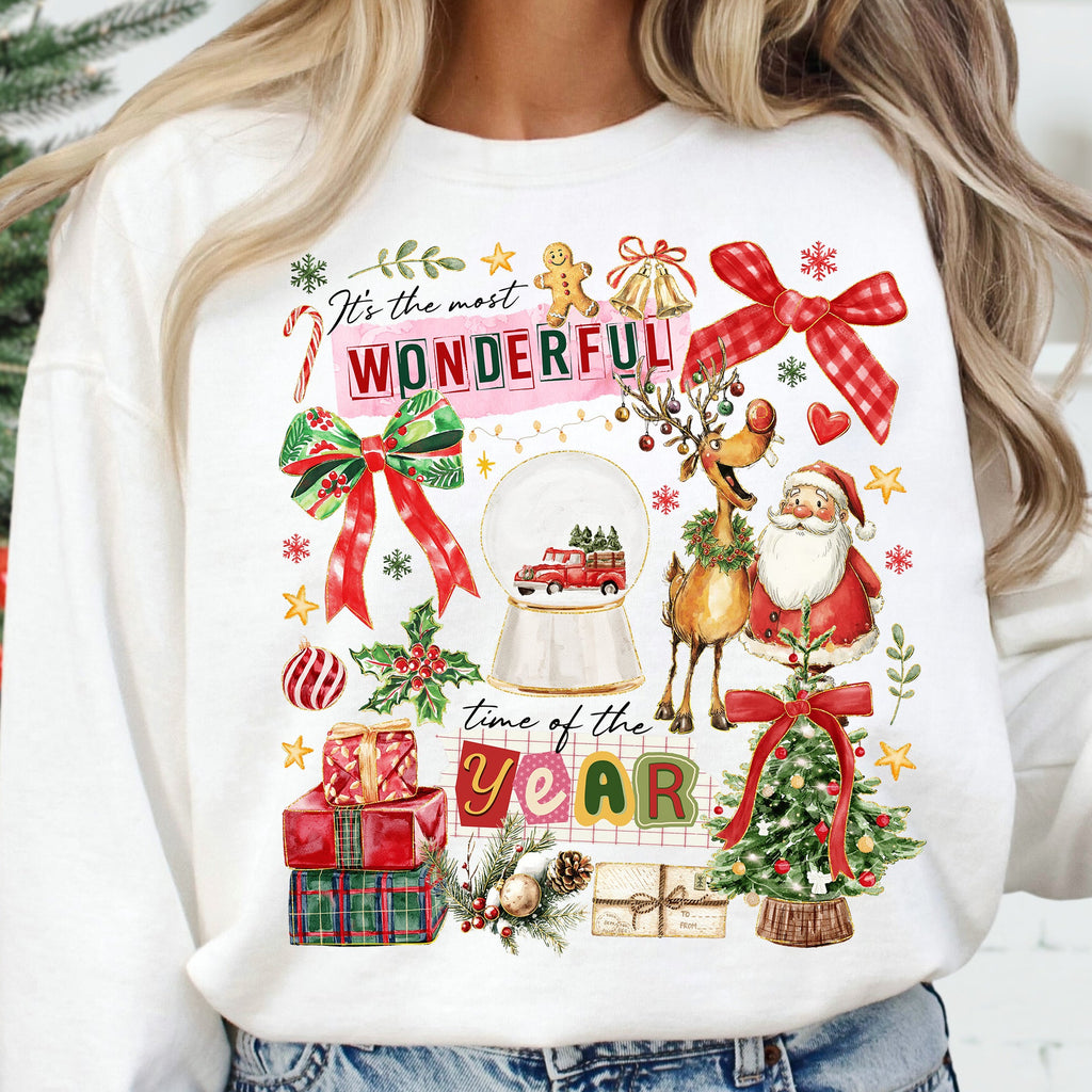 Classic Christmas Collage PNG