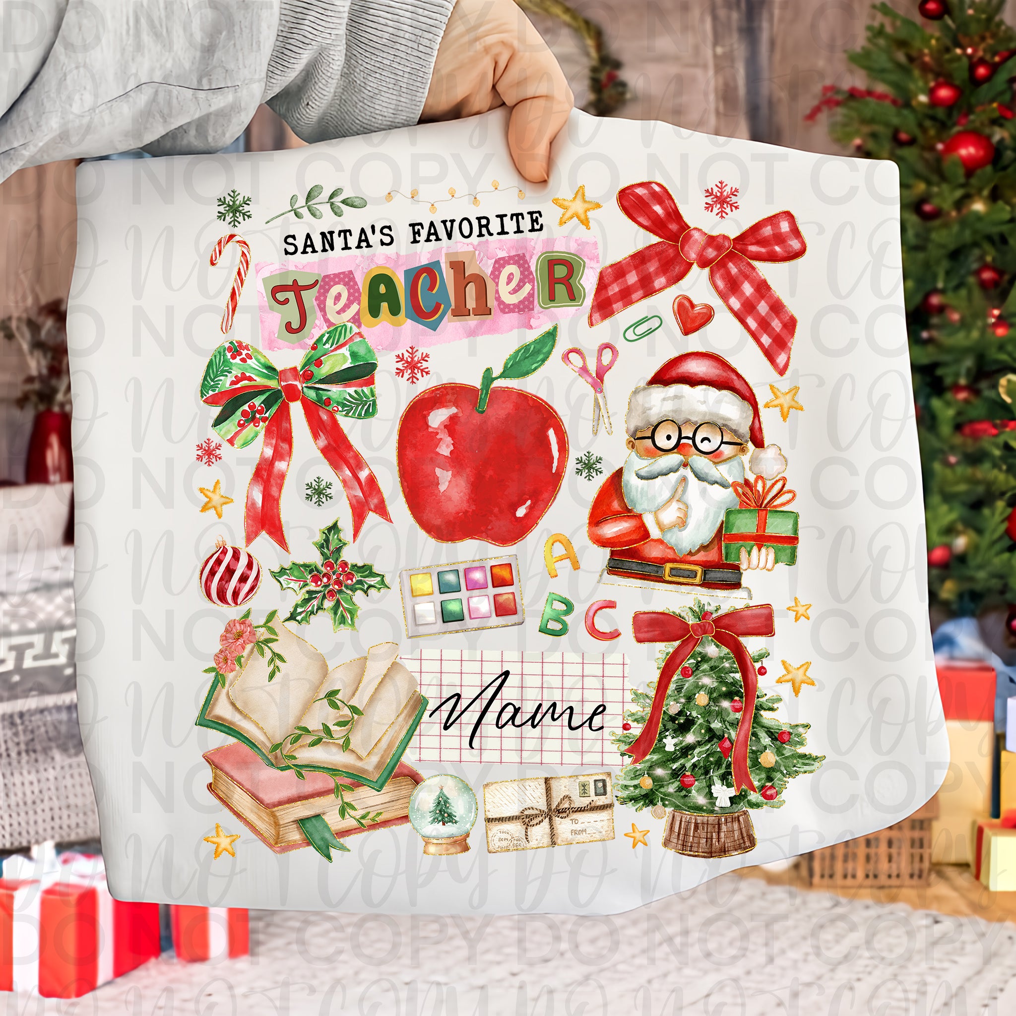 Santas Favorite Teacher Collage PNG