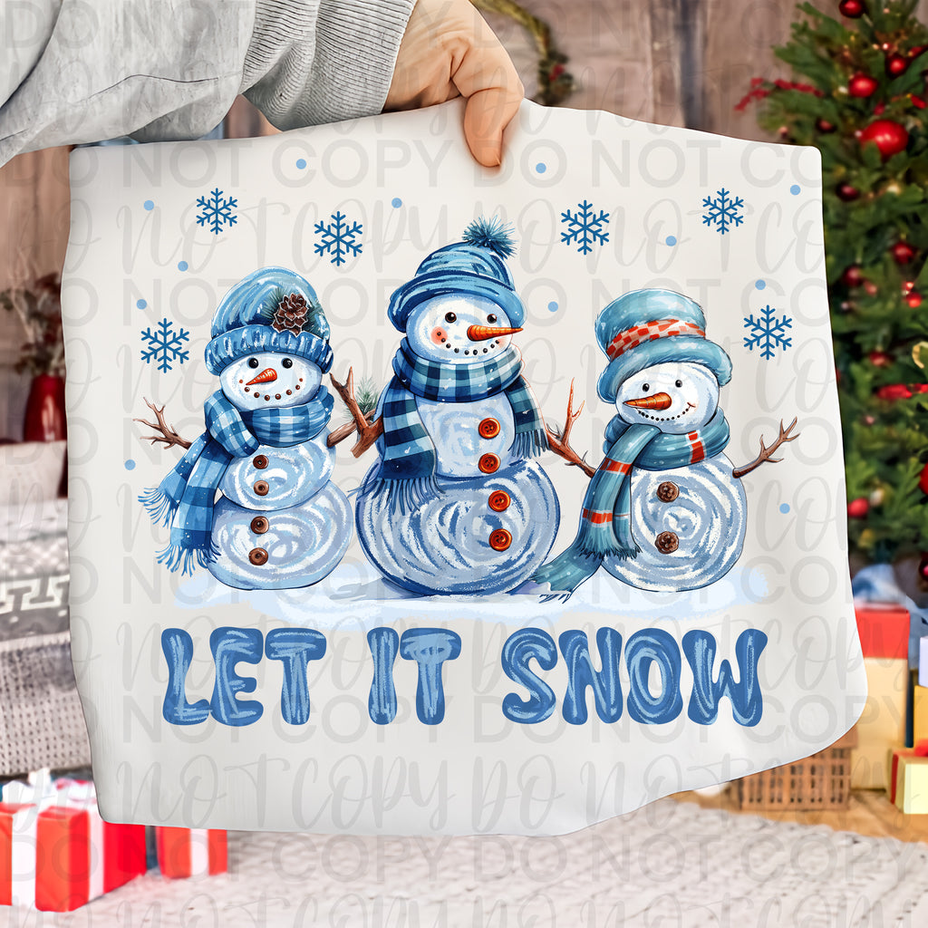 Let it Snow Winter Snowman PNG