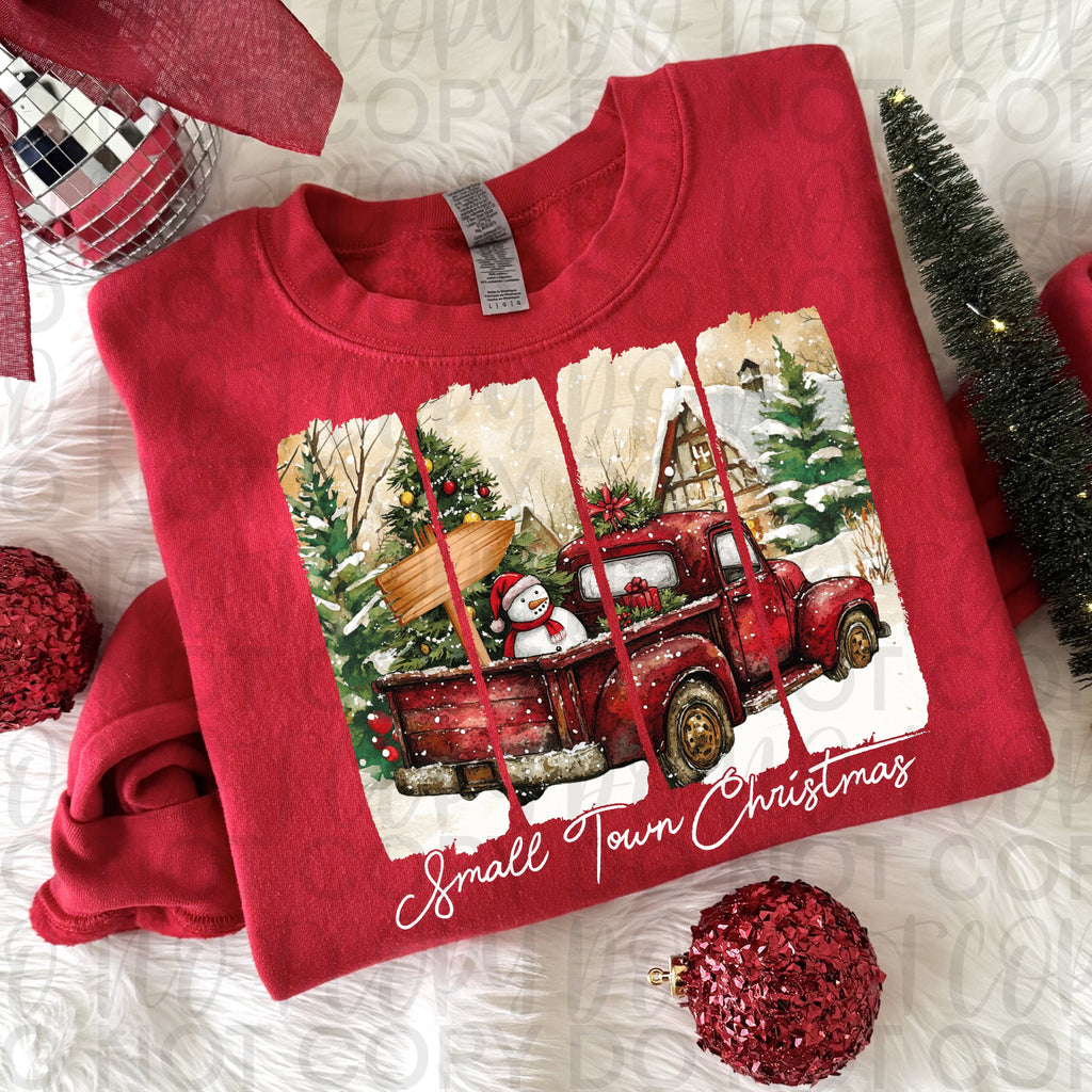 Small Town Christmas Brushstroke PNG