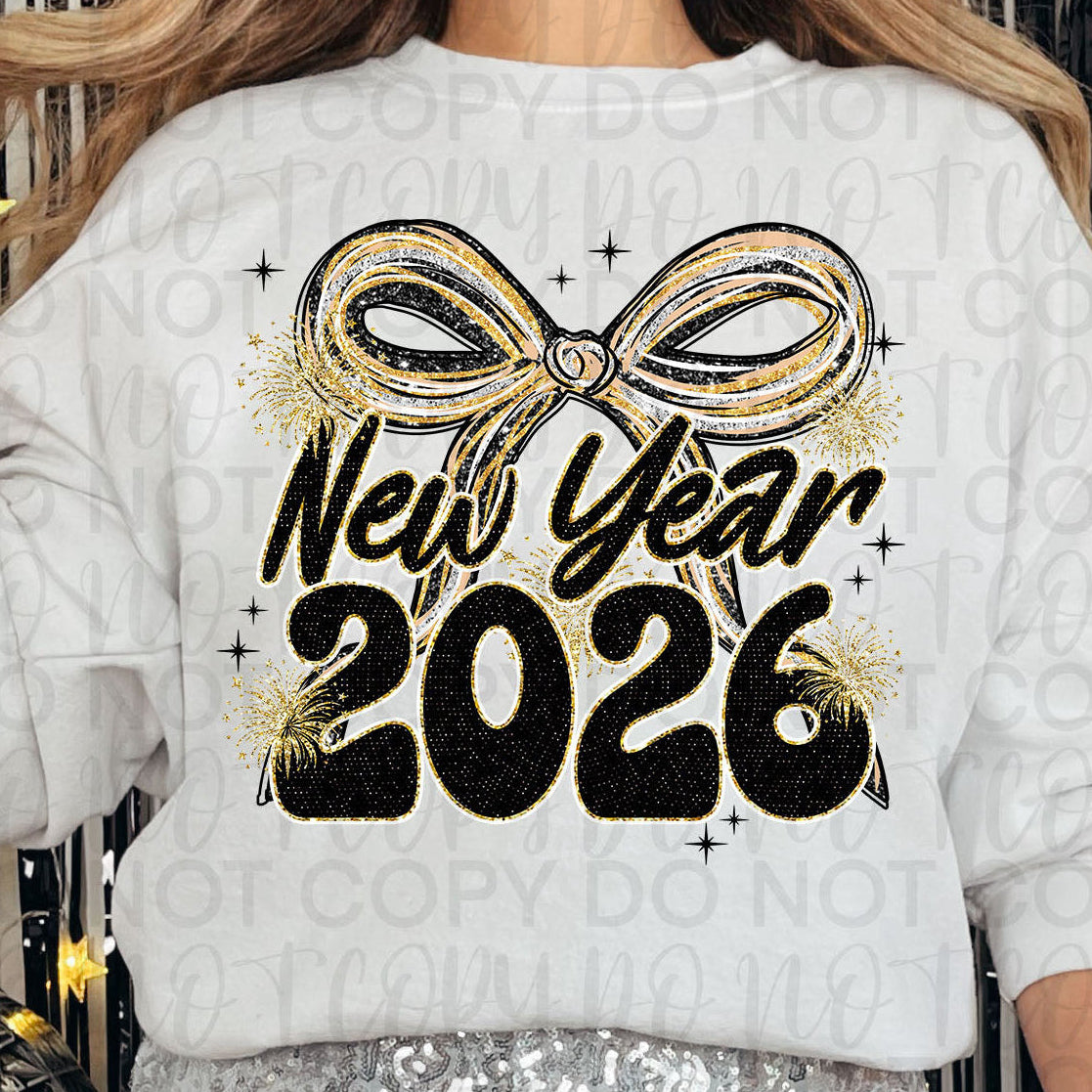 New Year 2026 Bow PNG