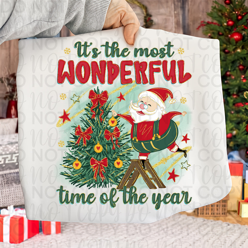 Most Wonderful Time Santa PNG