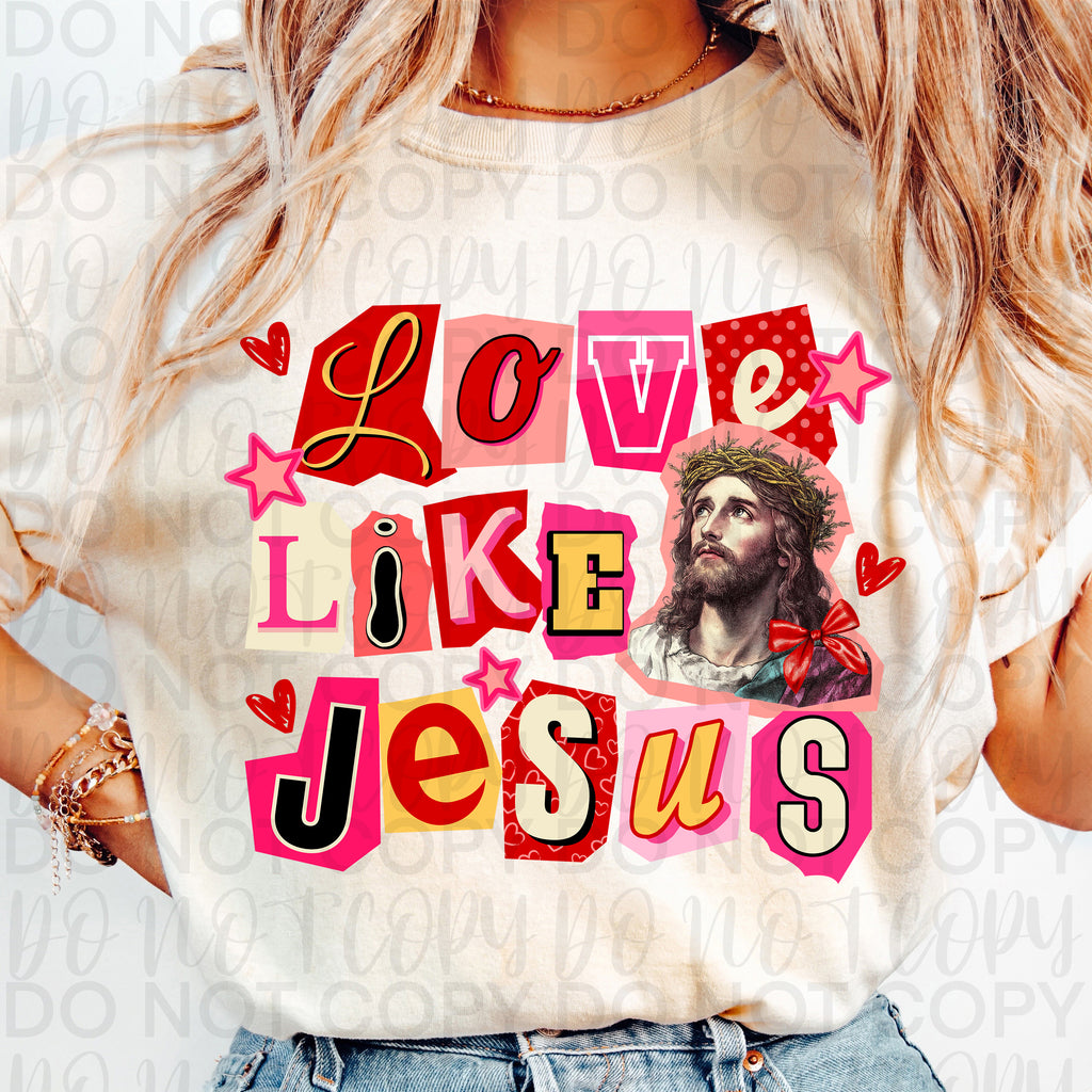 Love Like Jesus Christian Valentine PNG