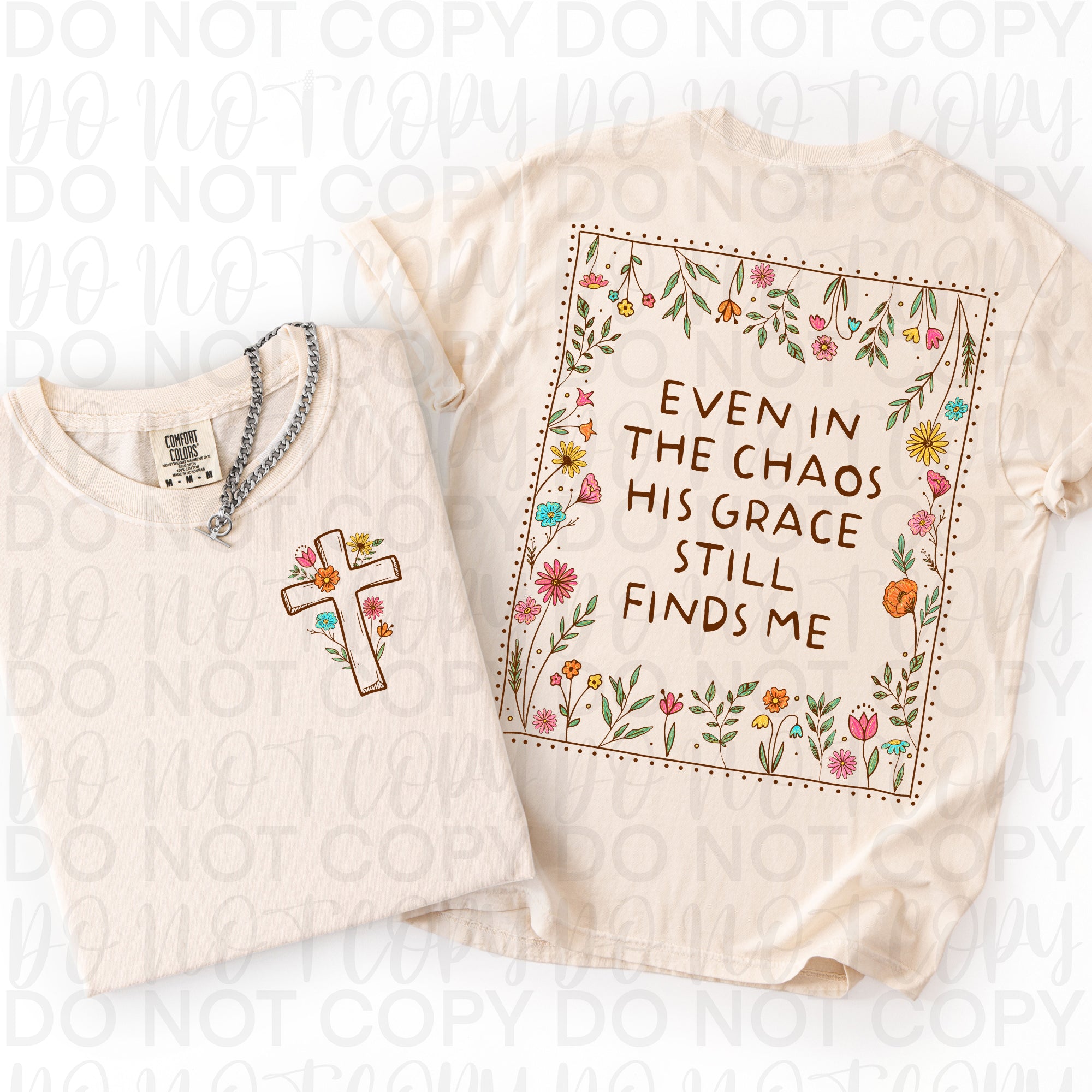 Floral Christian His Grace Finds Me PNG