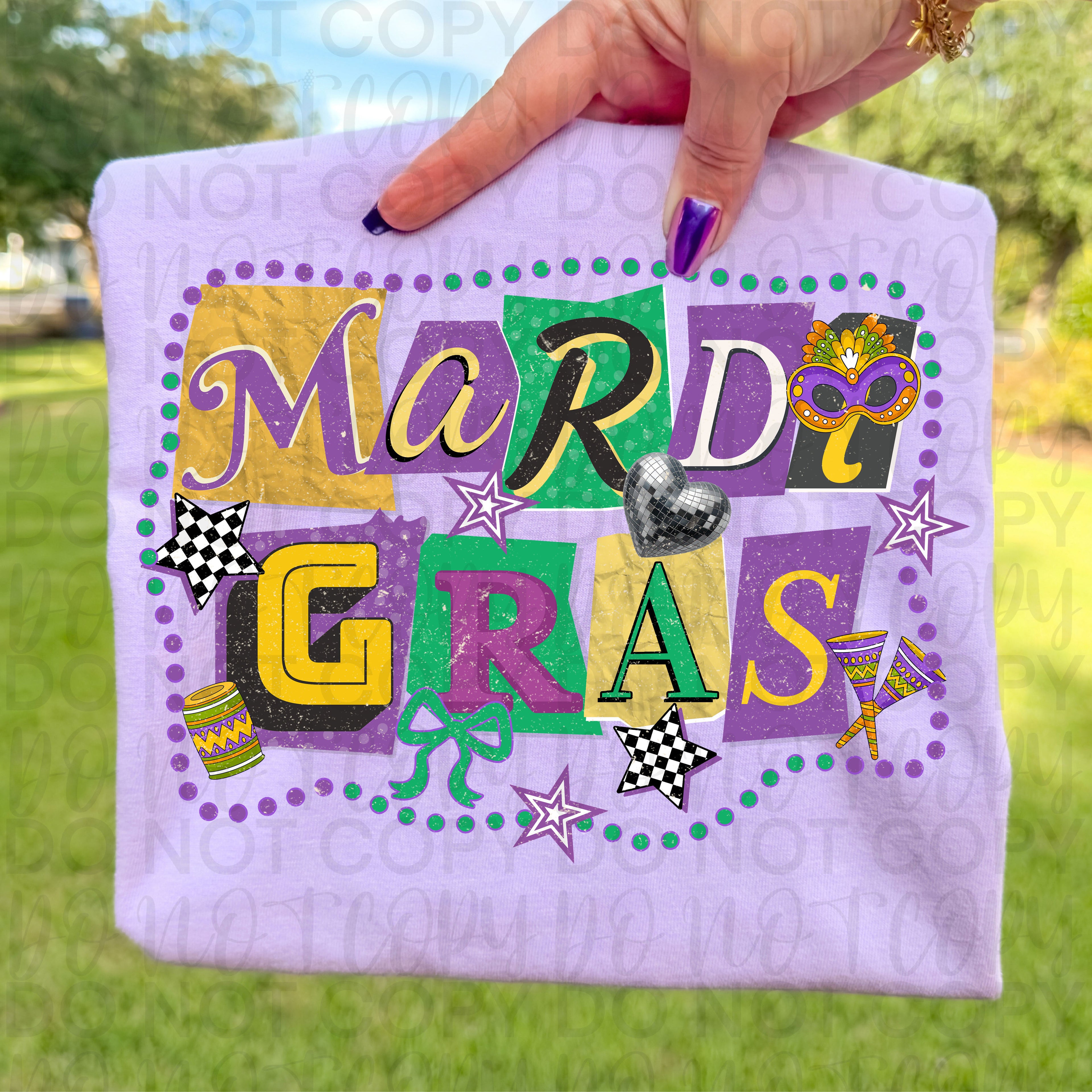 Retro Mardi Gras PNG