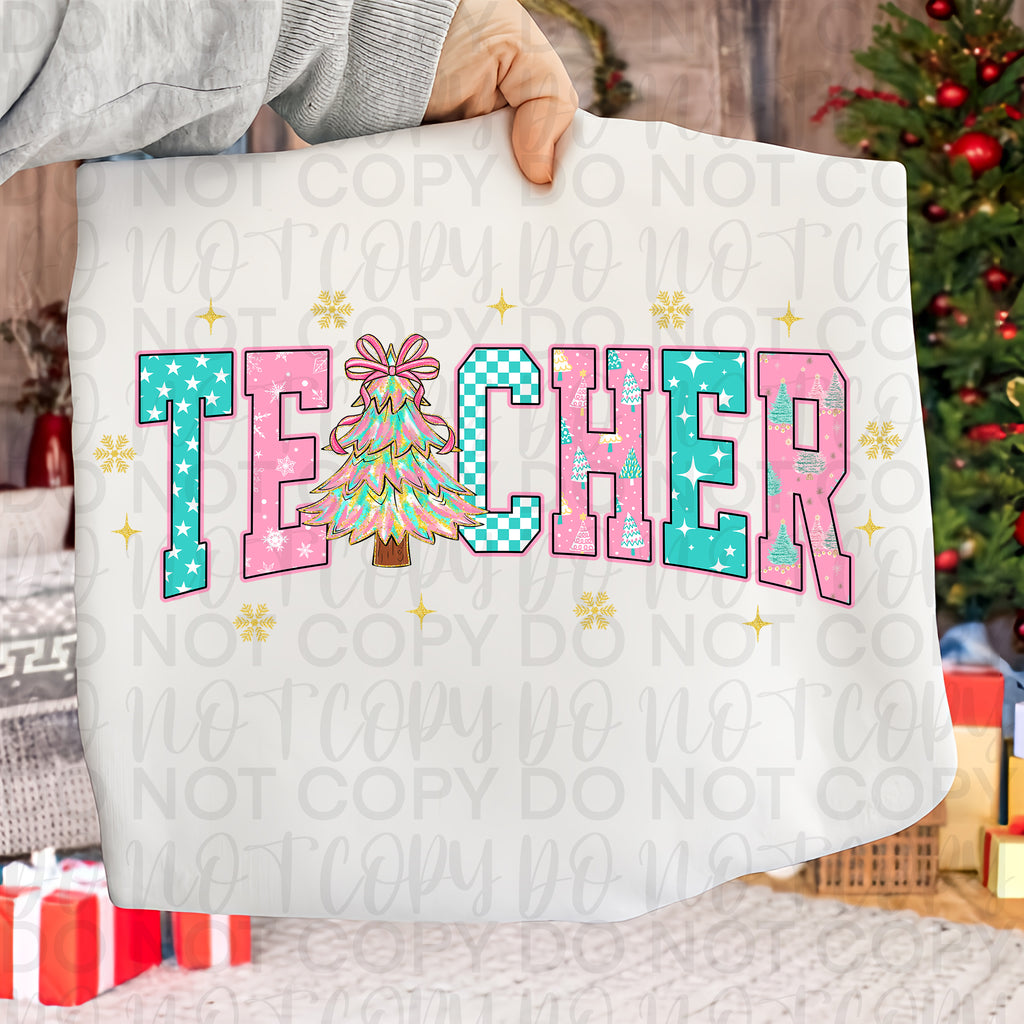 Preppy Teacher Christmas Bundle PNG, Para/Counselor/SPED