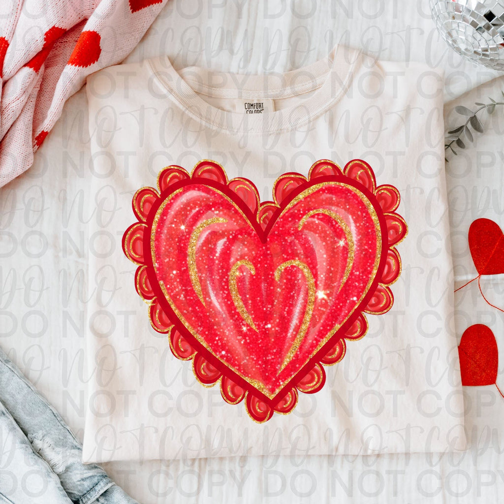 Glitter Valentine Heart PNG