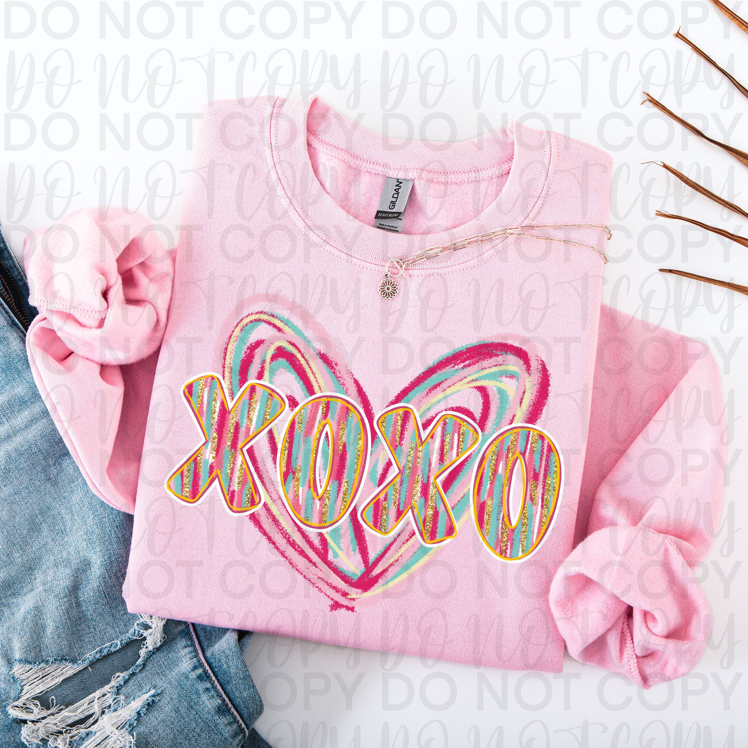 XoXo Valentine Heart PNG