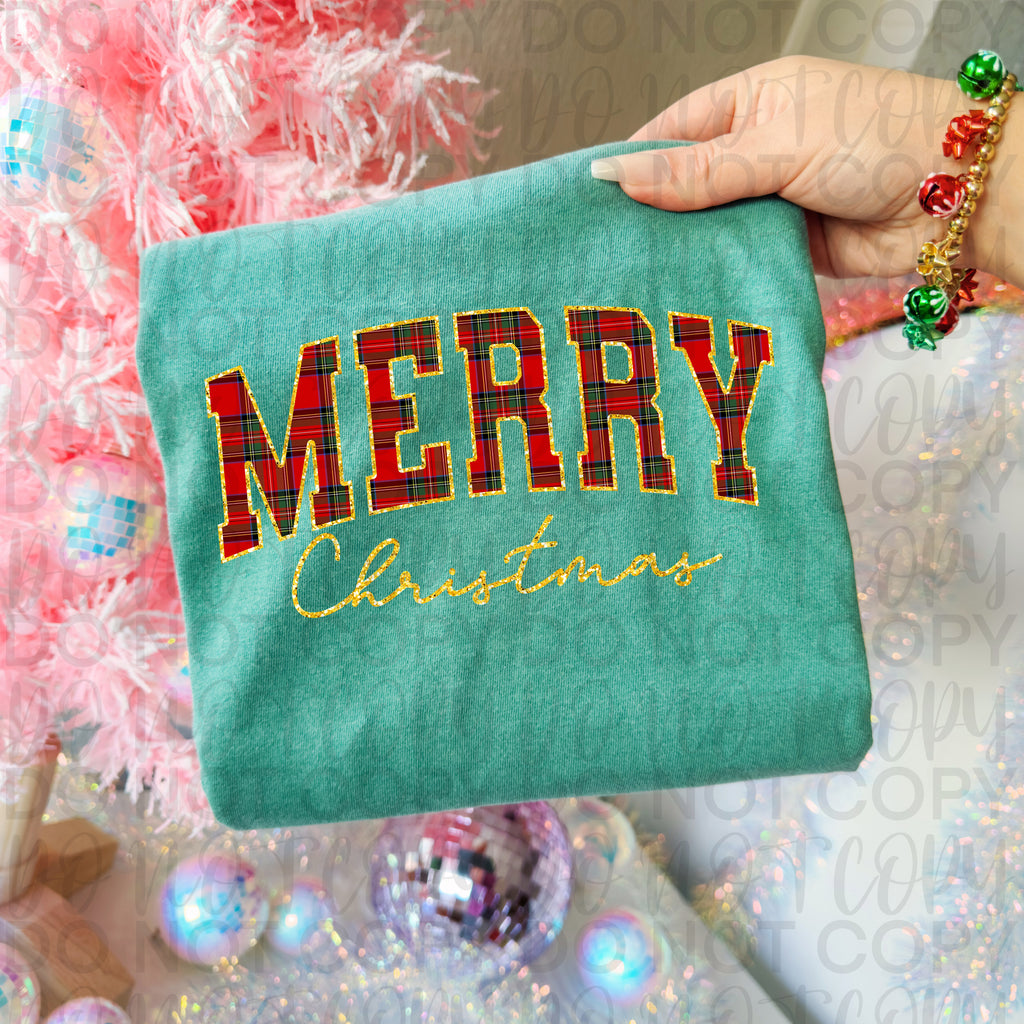 Plaid Merry Christmas PNG