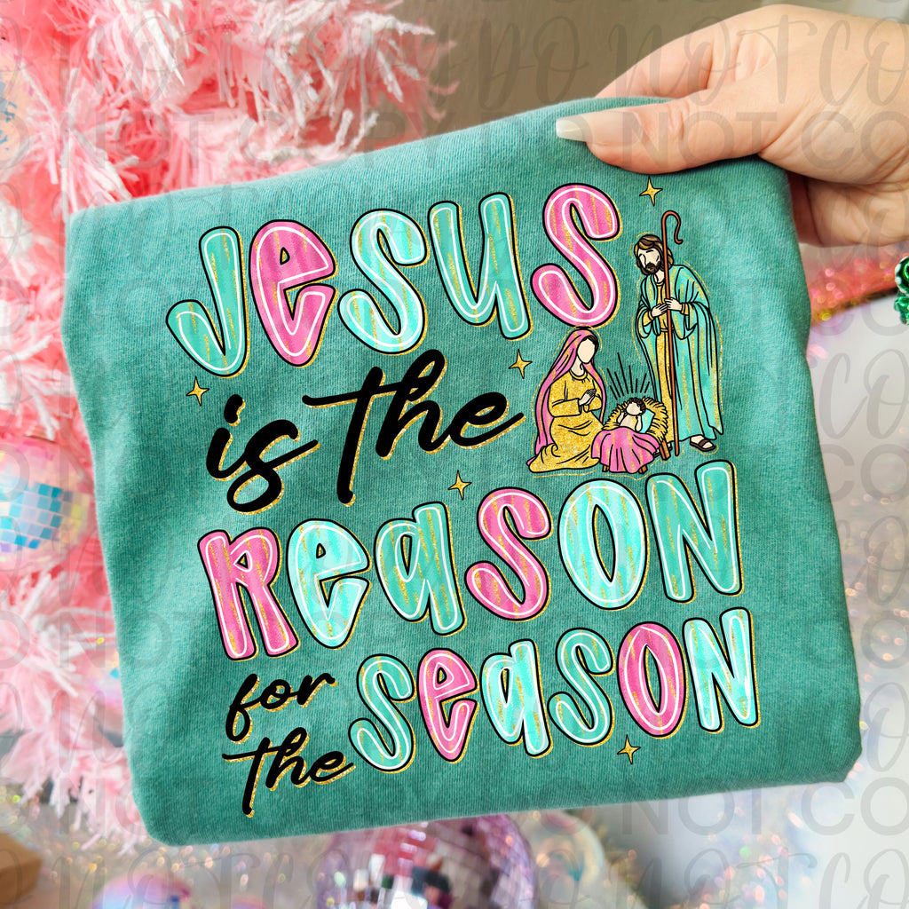 Jesus is the Reason Christian Christmas Brushstroke PNG
