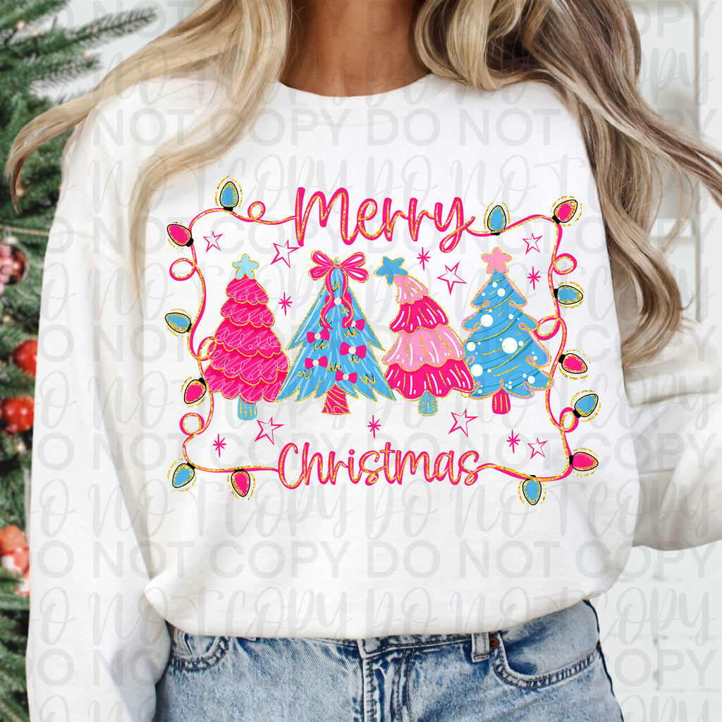 Pink Merry Christmas PNG