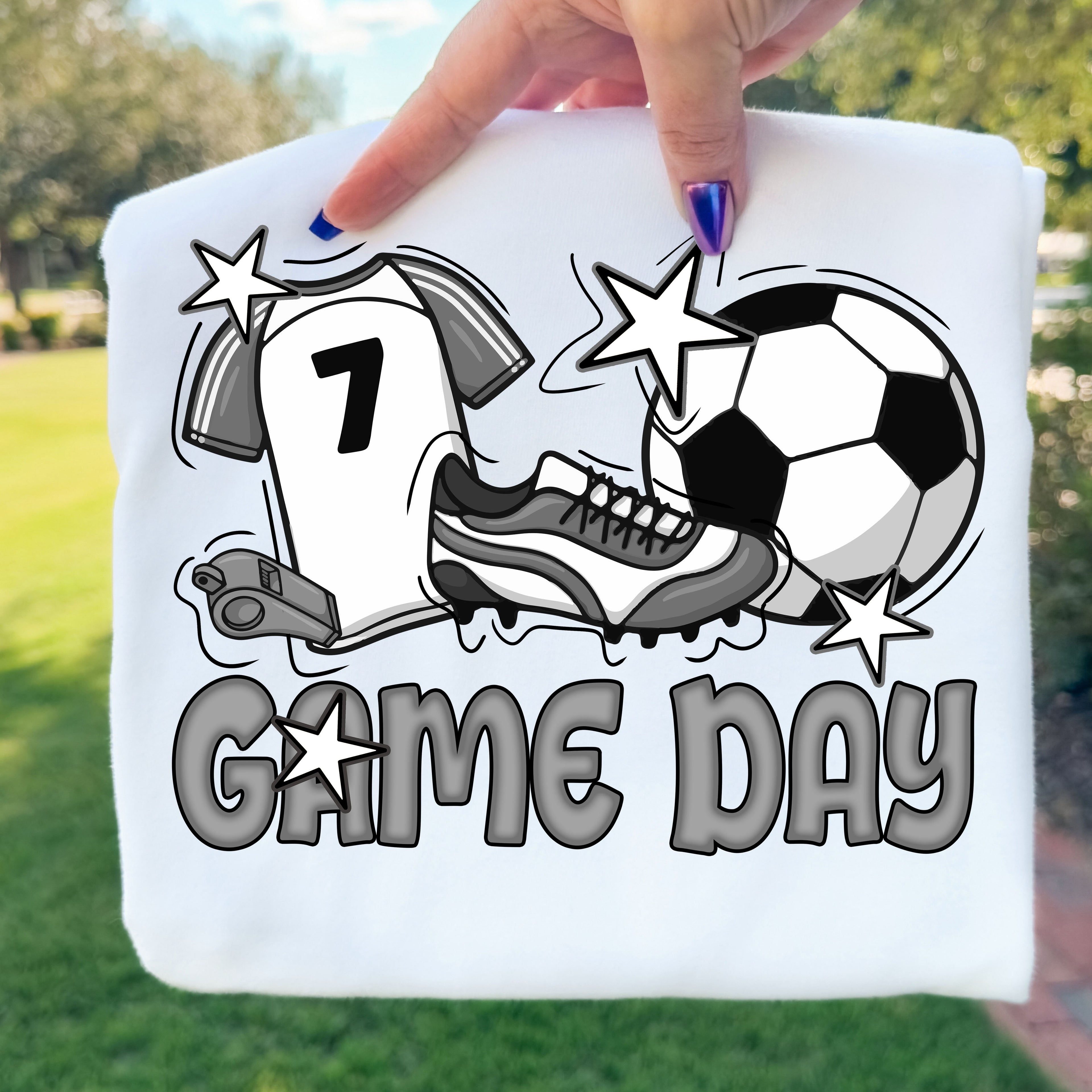 Retro Soccer Game Day PNG