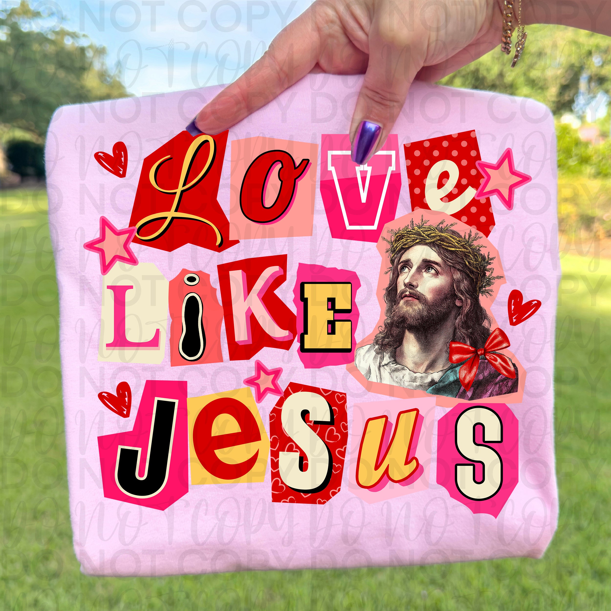 Love Like Jesus Christian Valentine PNG