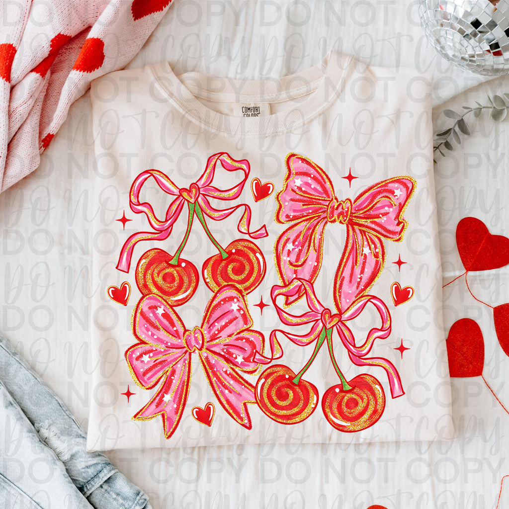 Valentine Cherry Coquette PNG