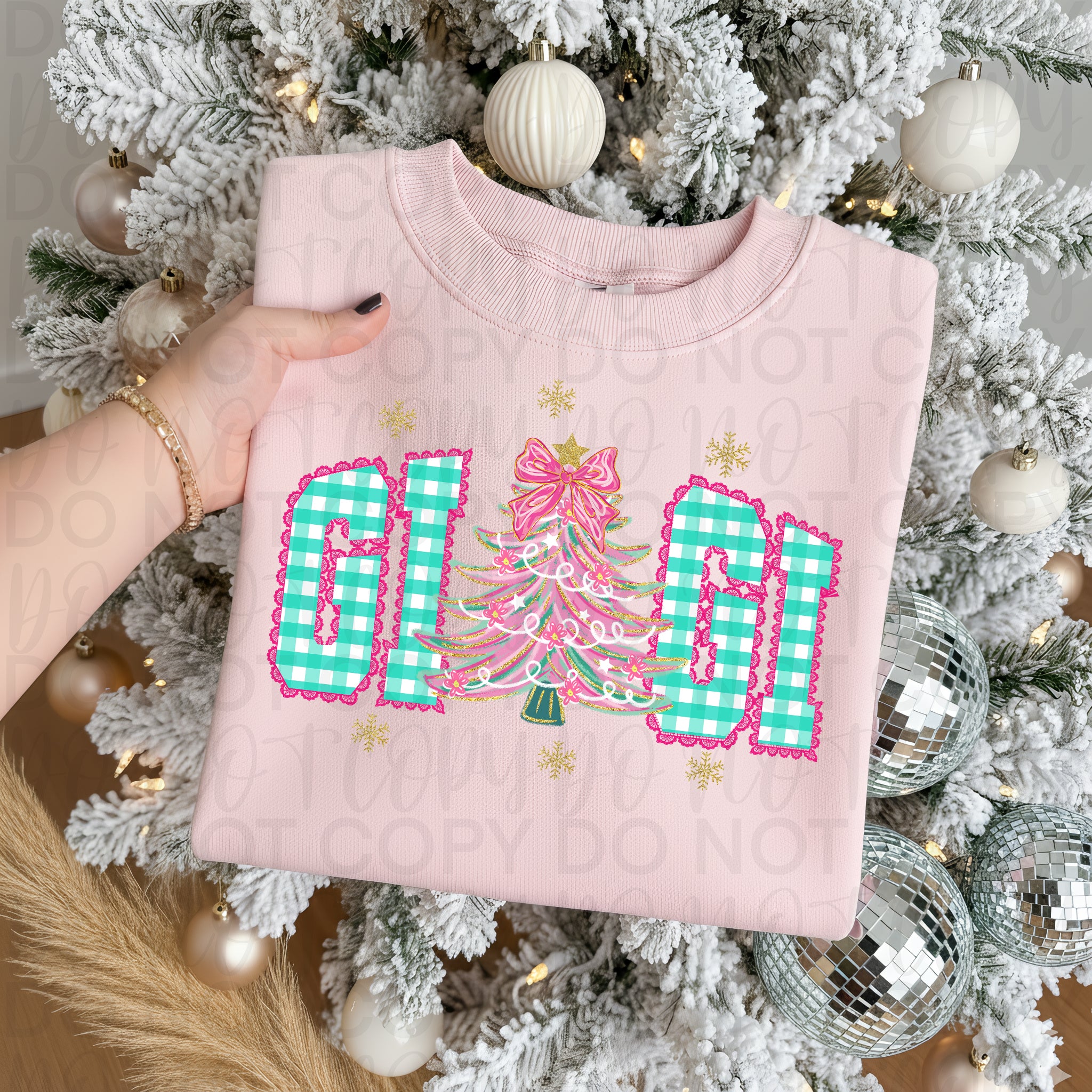 Faux Lace Christmas Gigi PNG
