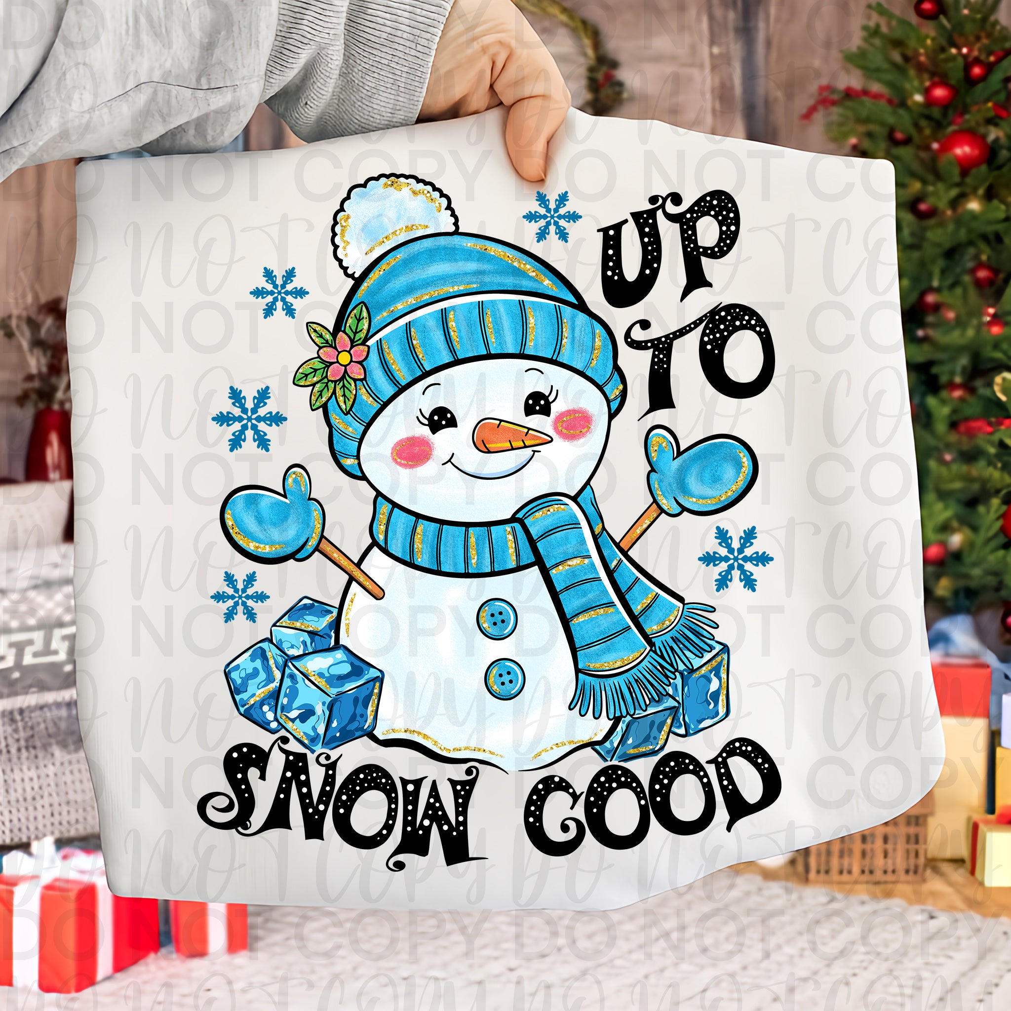 Funny Winter Snowman Png, Up to Snow Good