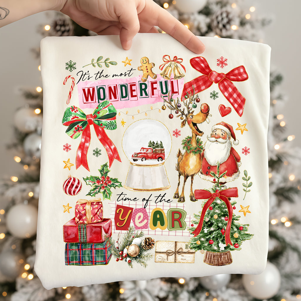 Classic Christmas Collage PNG