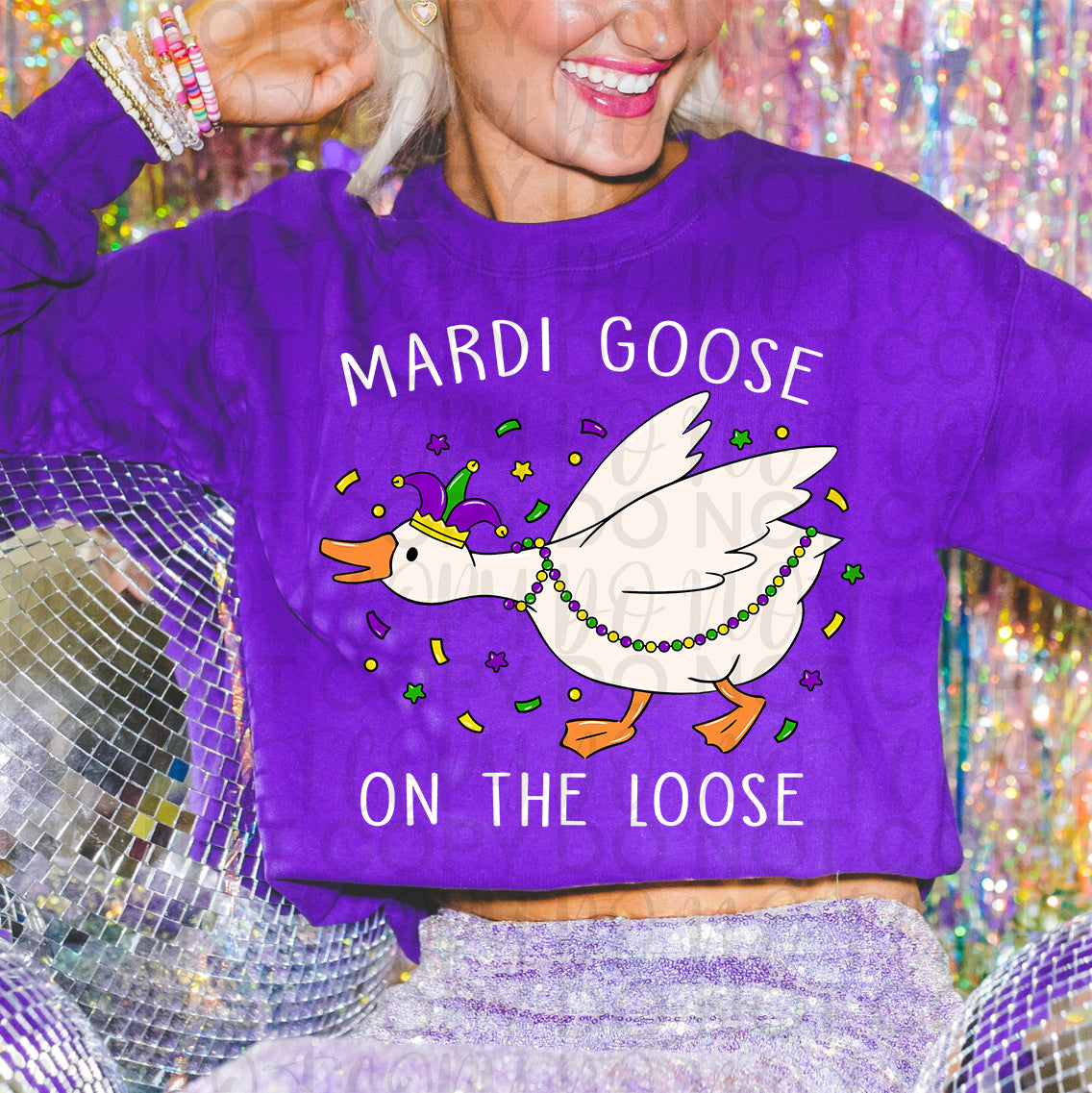Funny Mardi Gras Goose PNG