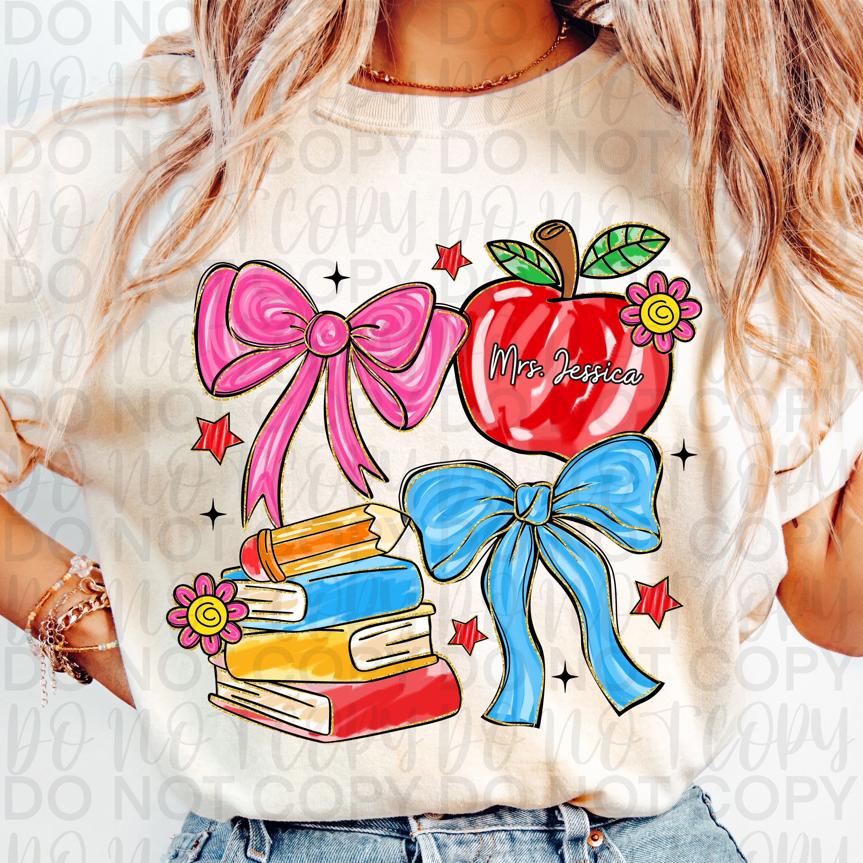 *EDITABLE* Custom Teacher Coquette PNG