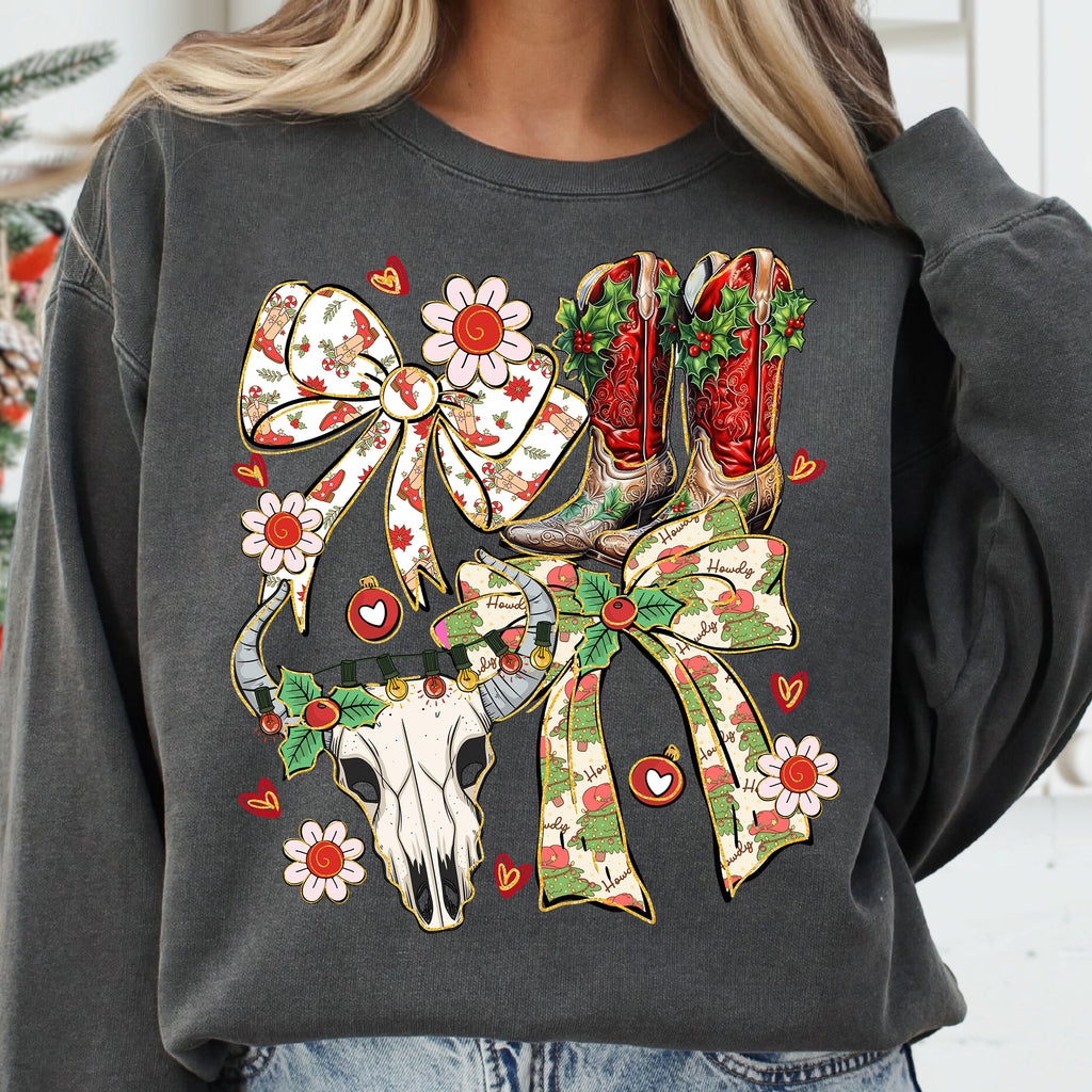 Western Christmas Coquette PNG