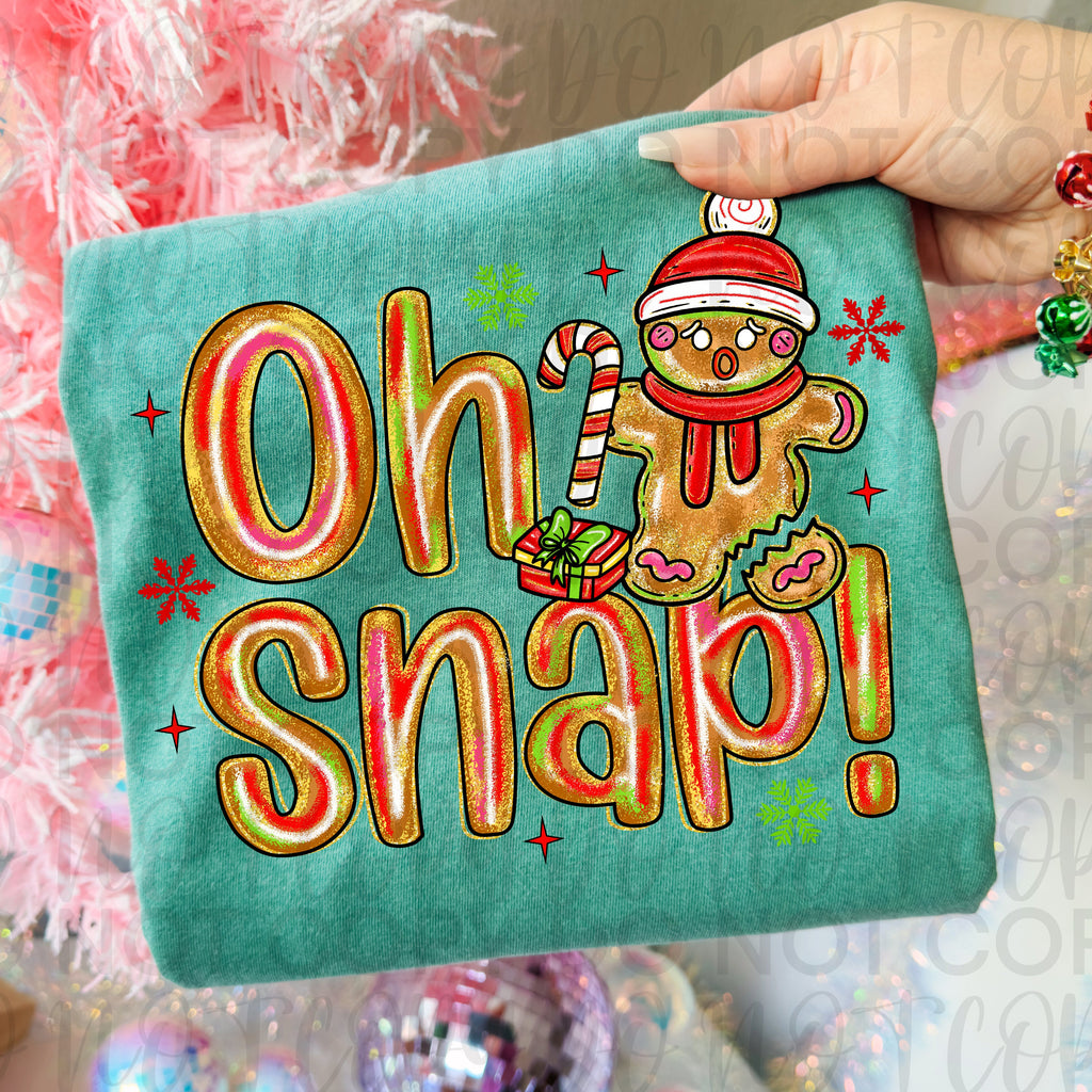 Oh Snap Funny Christmas Gingerbread PNG