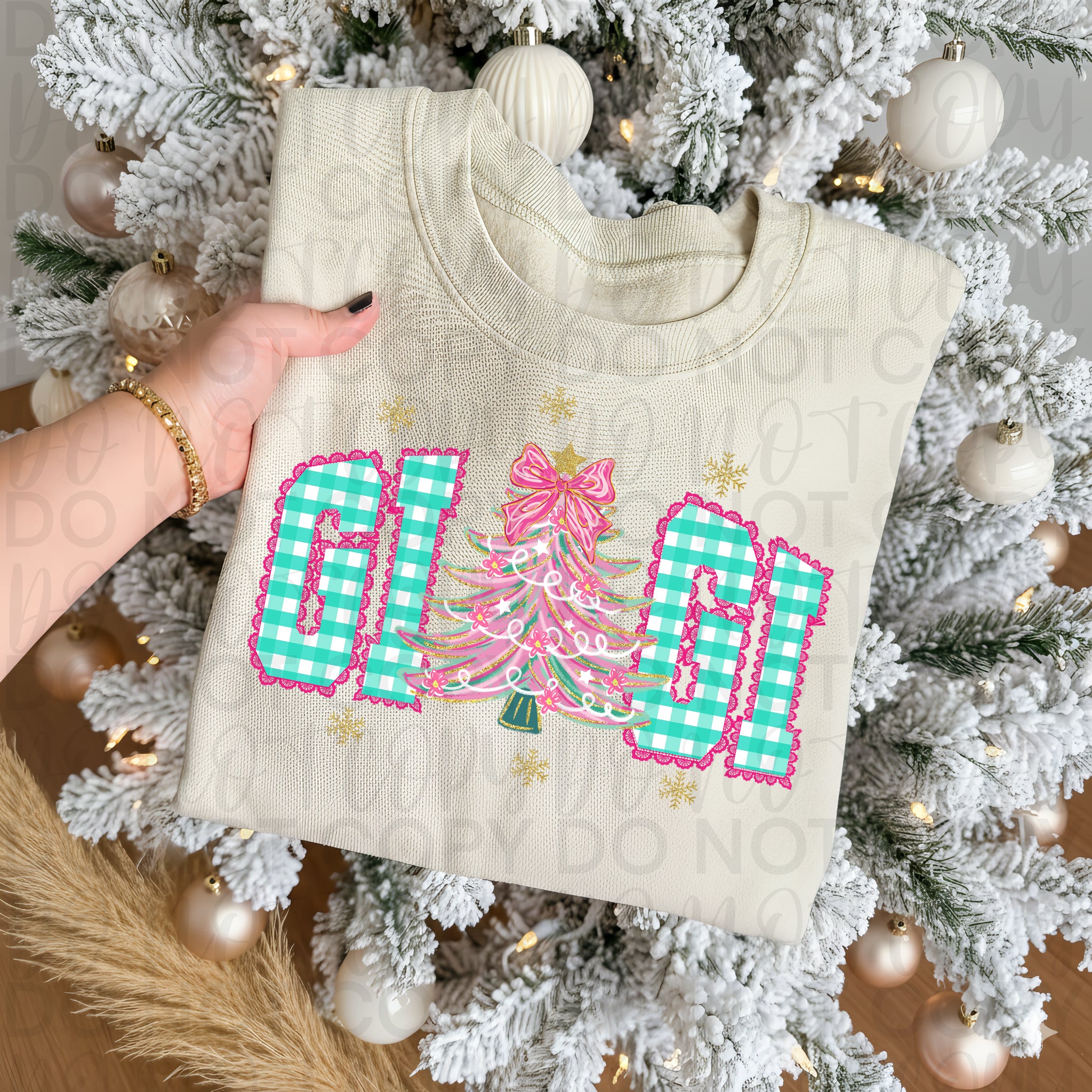 Faux Lace Christmas Gigi PNG
