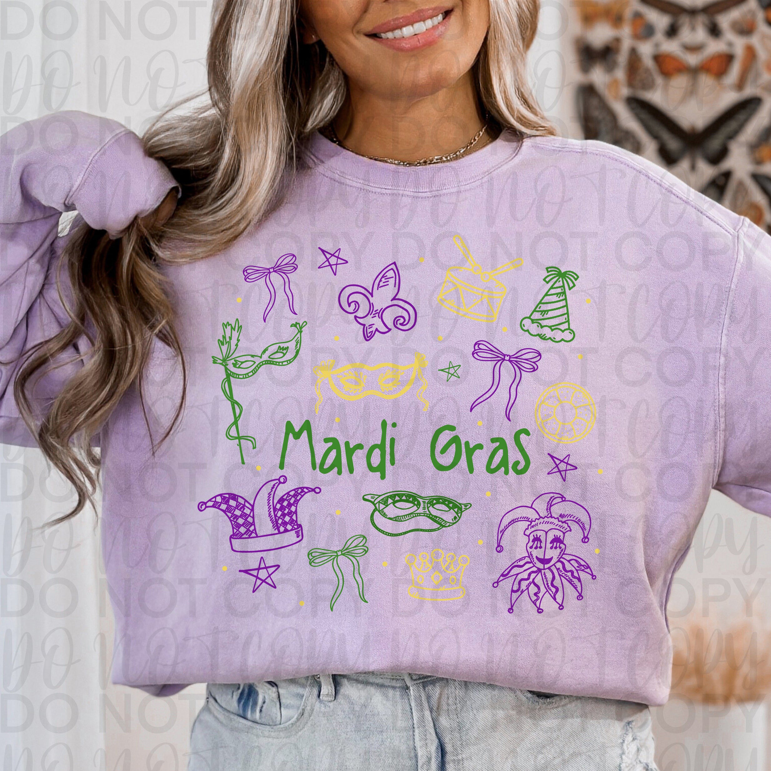 Mardi Gras Doodles PNG