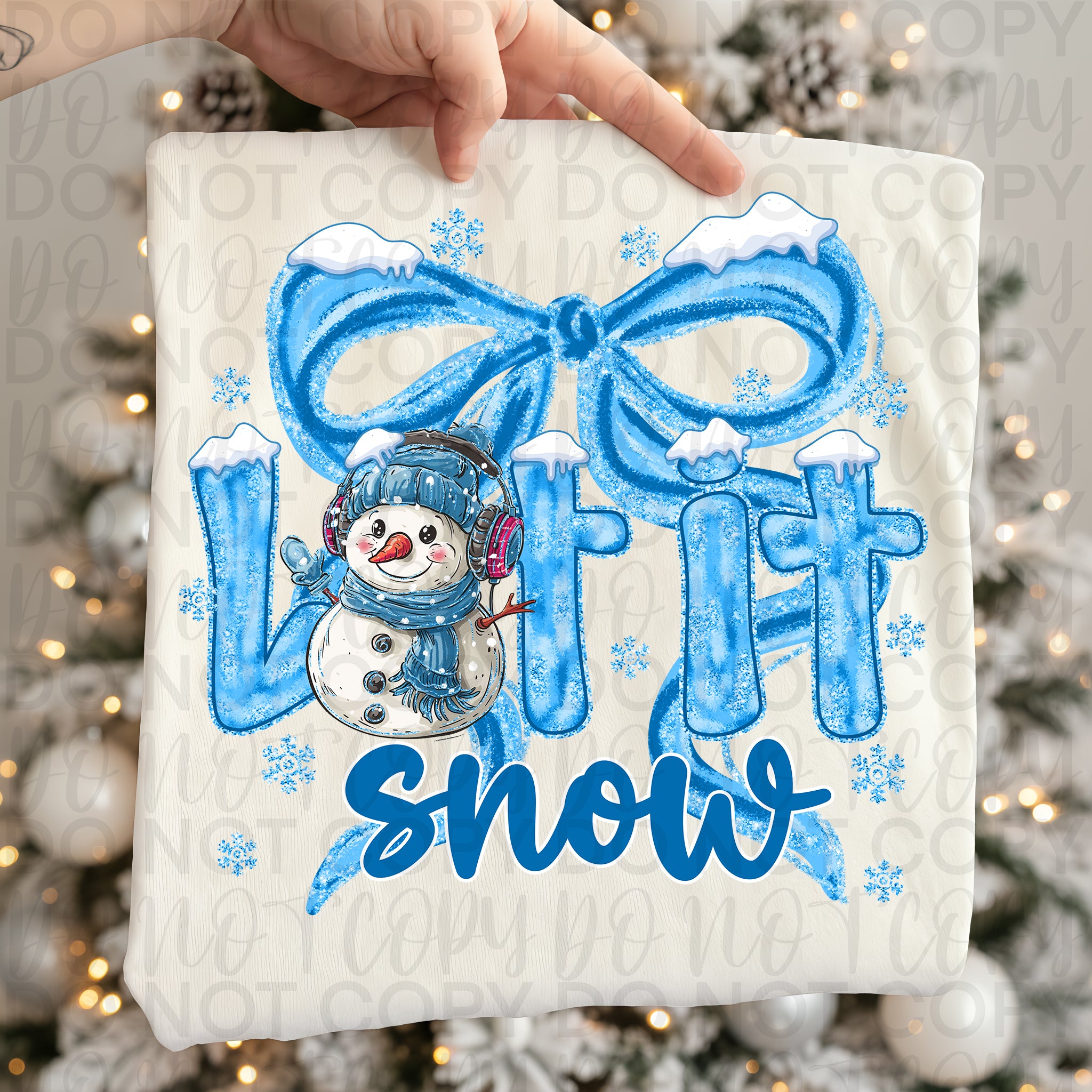 Let it Snow Winter Snowman Coquette Bow Png