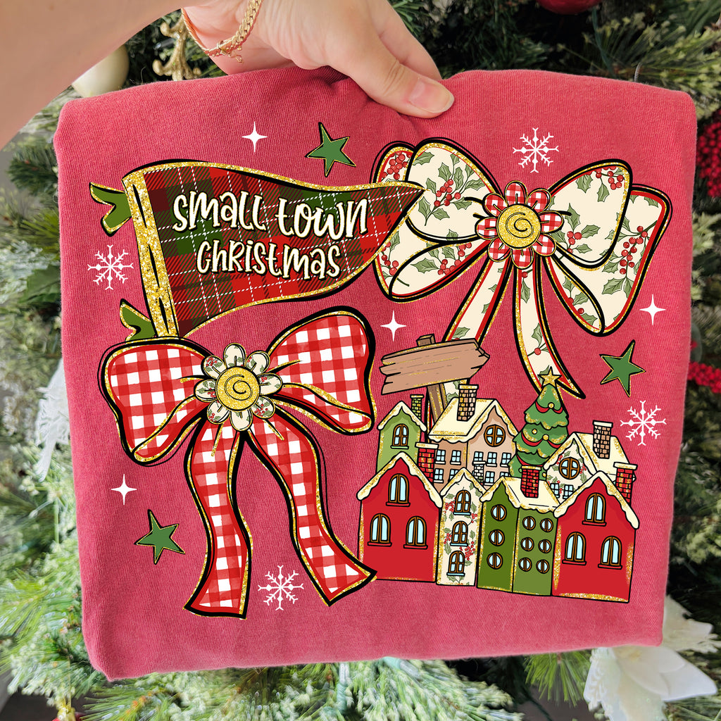 Small Town Christmas Coquette PNG