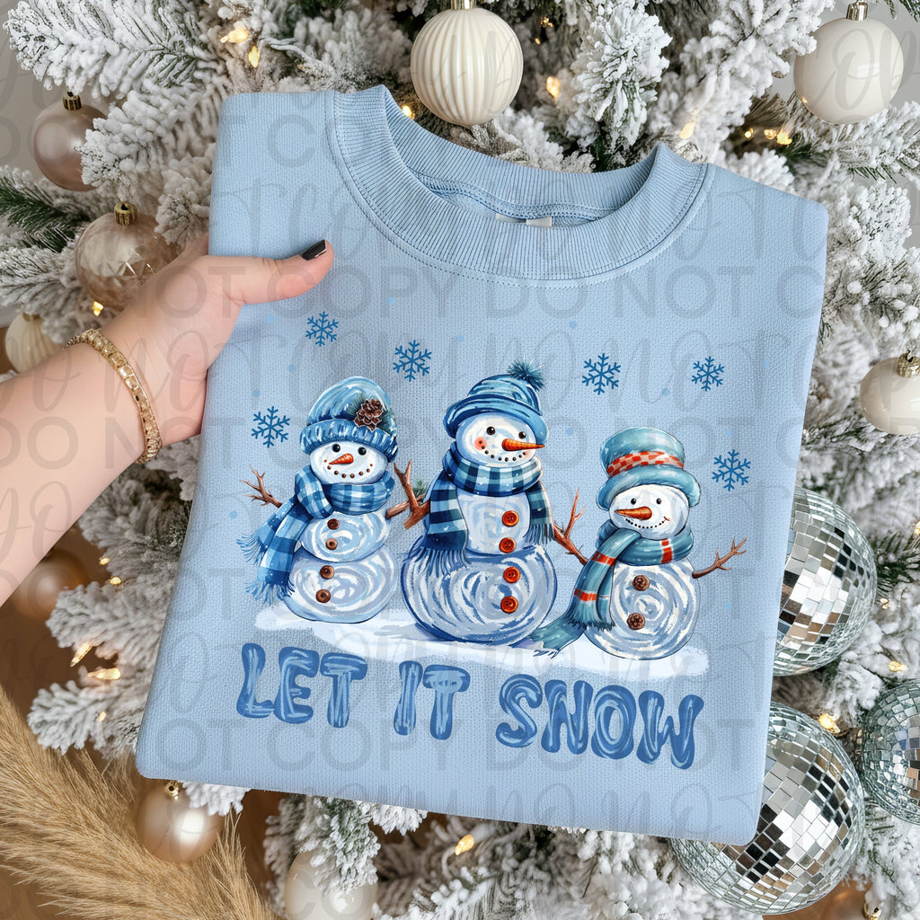 Let it Snow Winter Snowman PNG