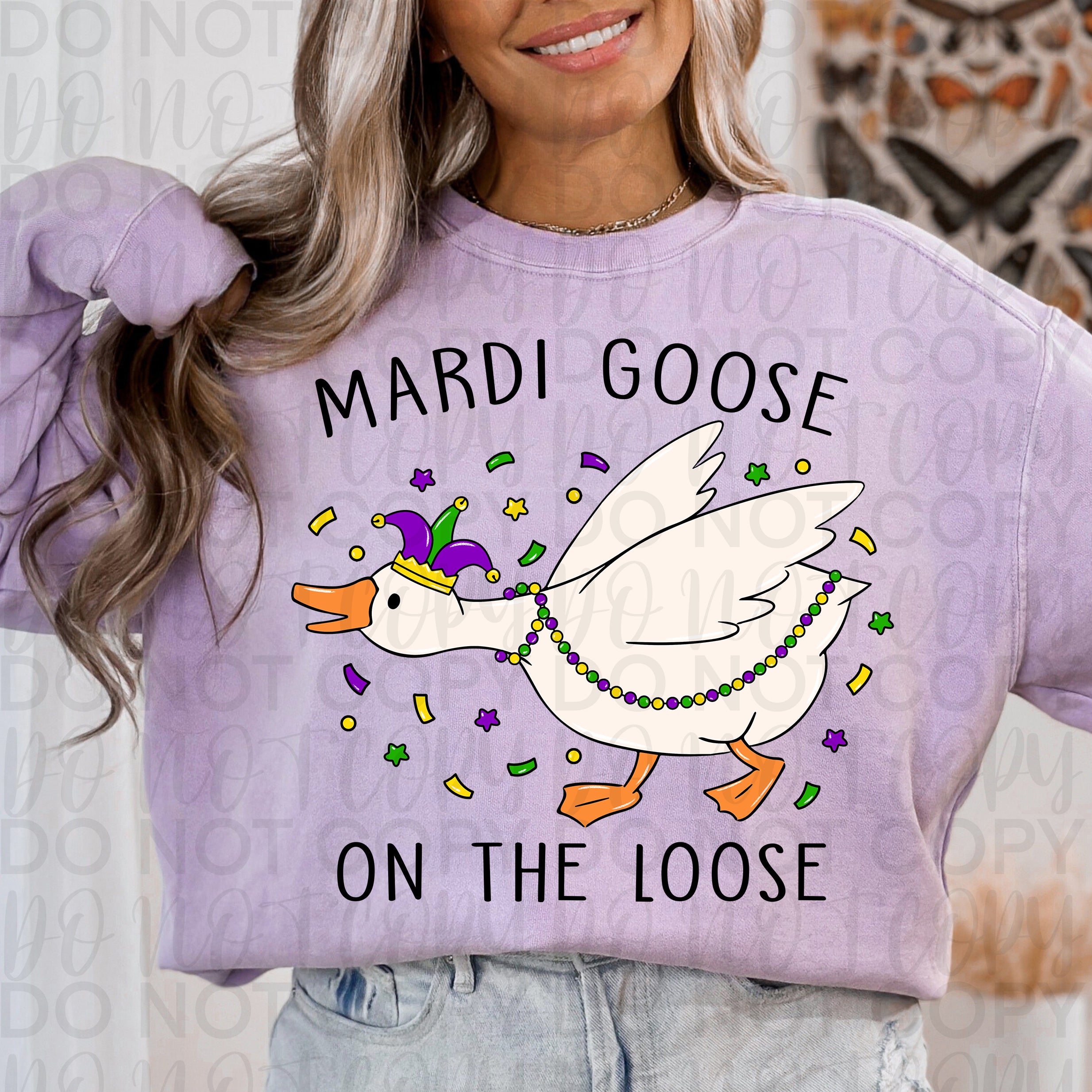 Funny Mardi Gras Goose PNG