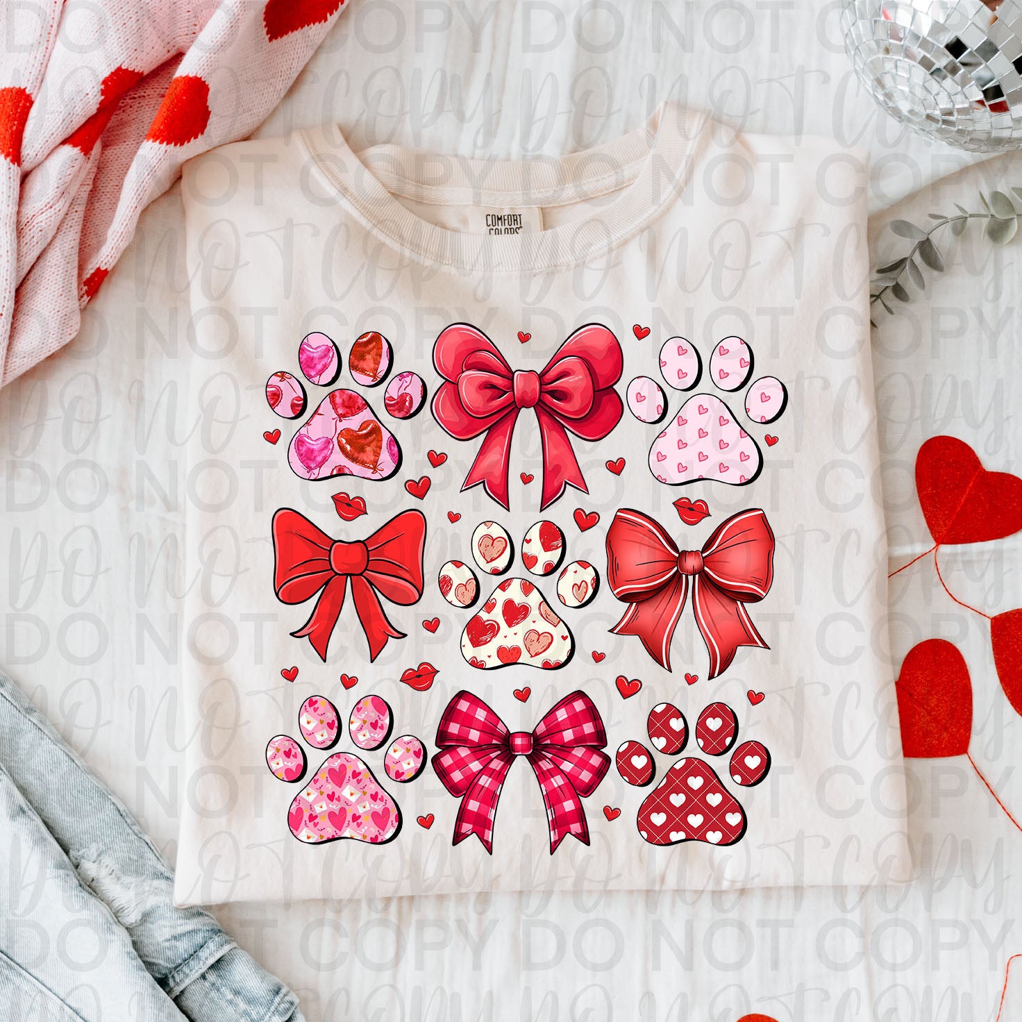 Dog Valentine Coquette PNG