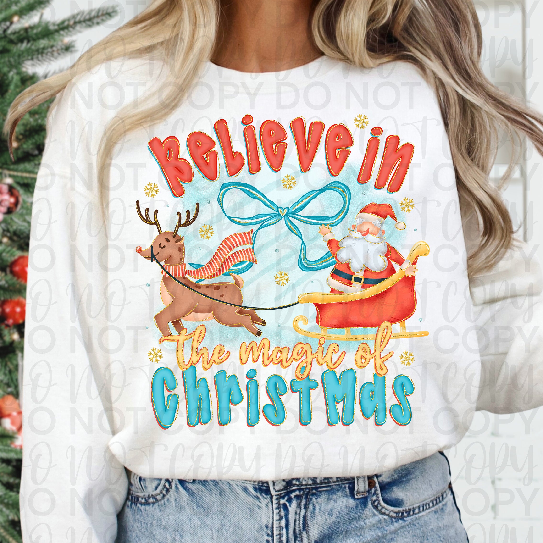 Believe in the Magic Christmas Santa PNG