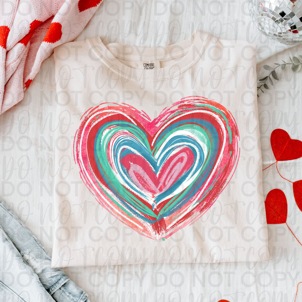 Valentines Day Doodle Heart PNG