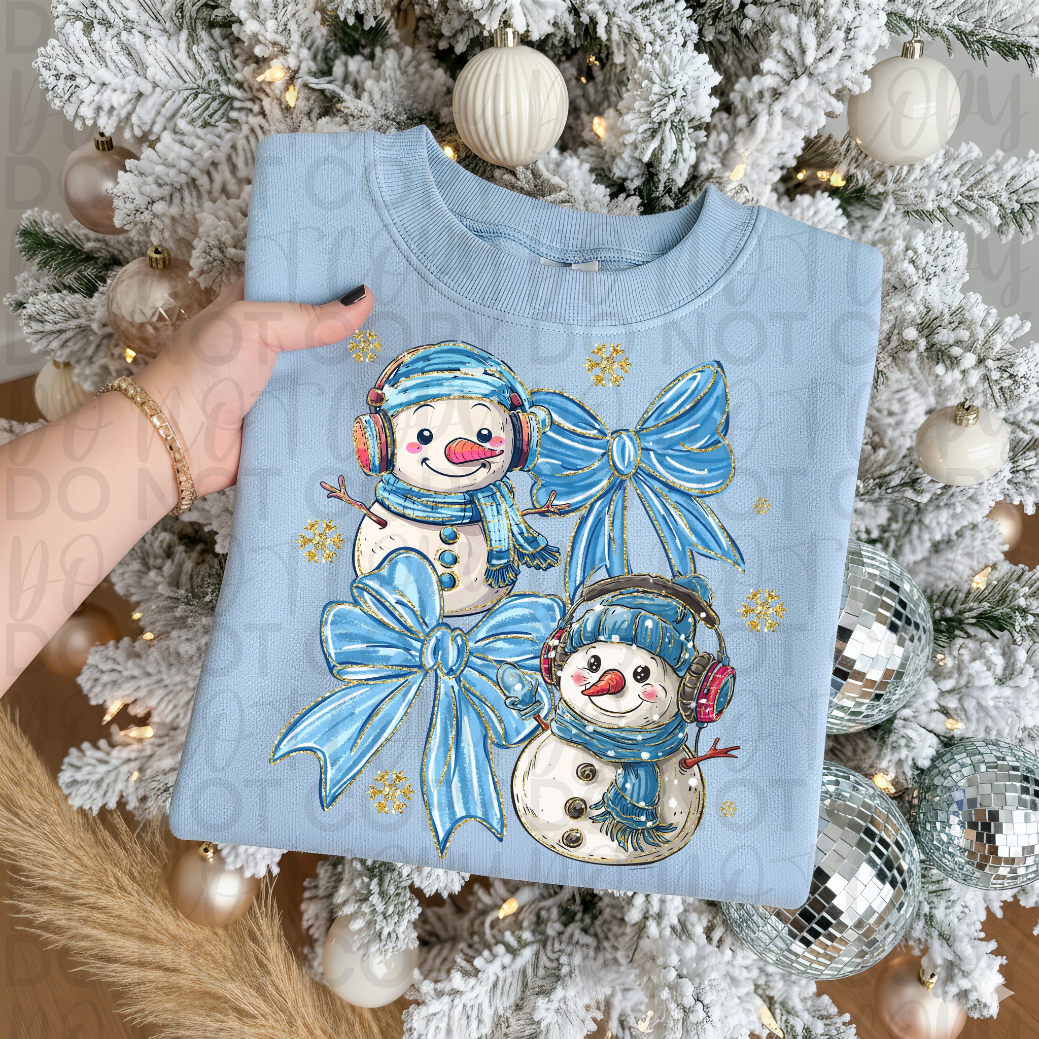Winter Snowman Coquette PNG, Glitter Snowflakes,