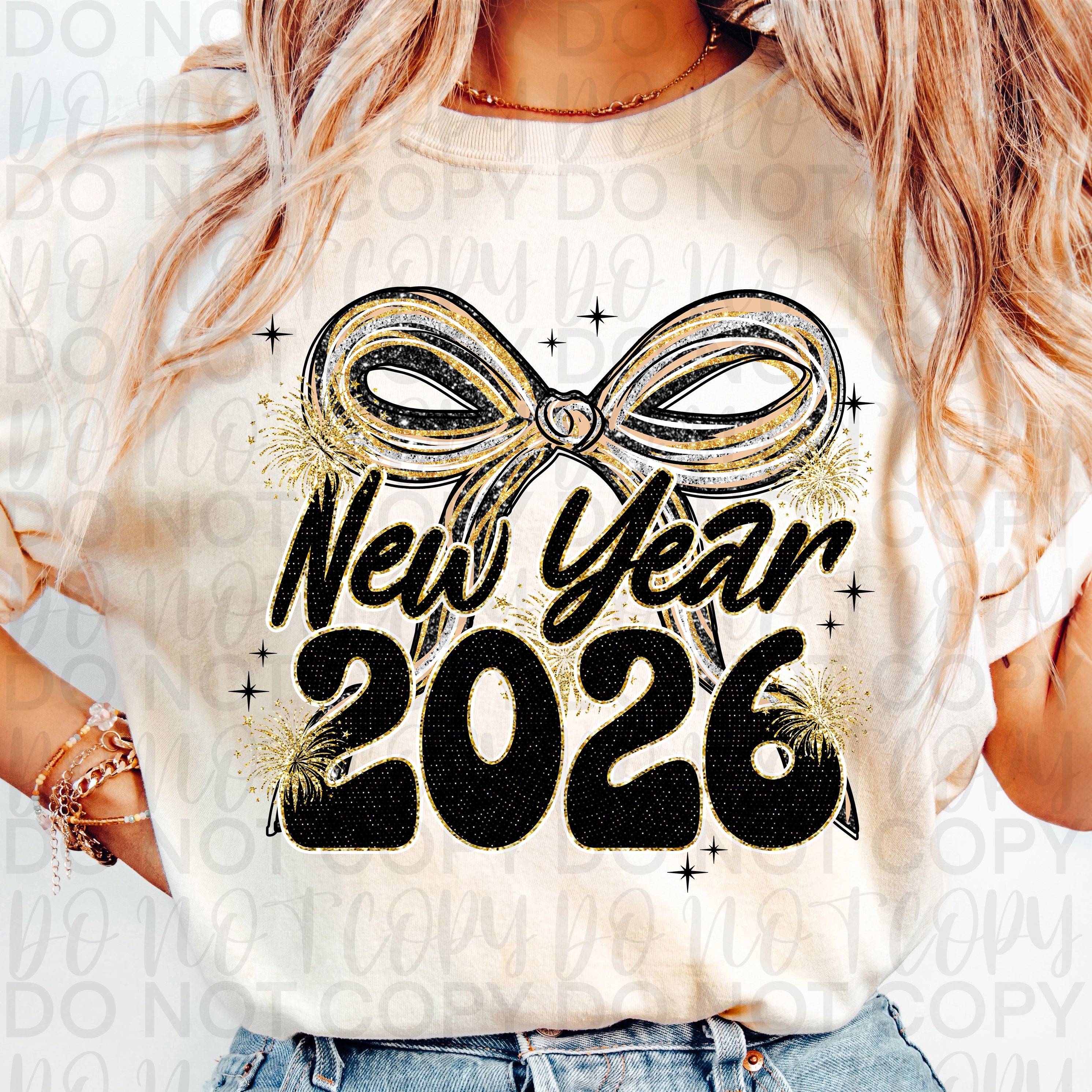 New Year 2026 Bow PNG