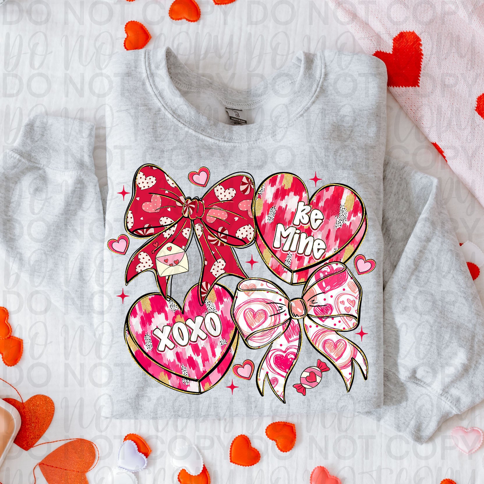 Coquette Valentine Hearts PNG