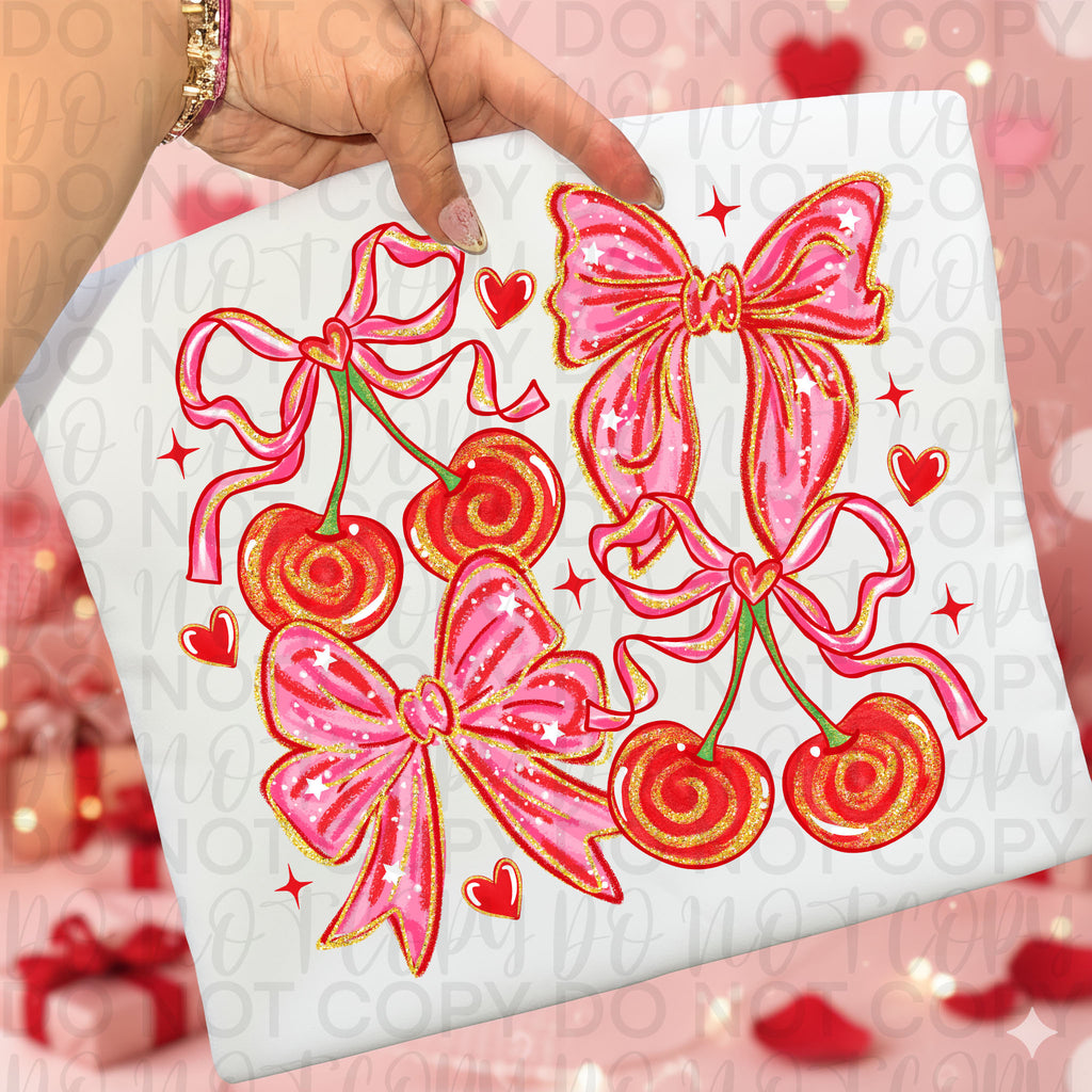 Valentine Cherry Coquette PNG