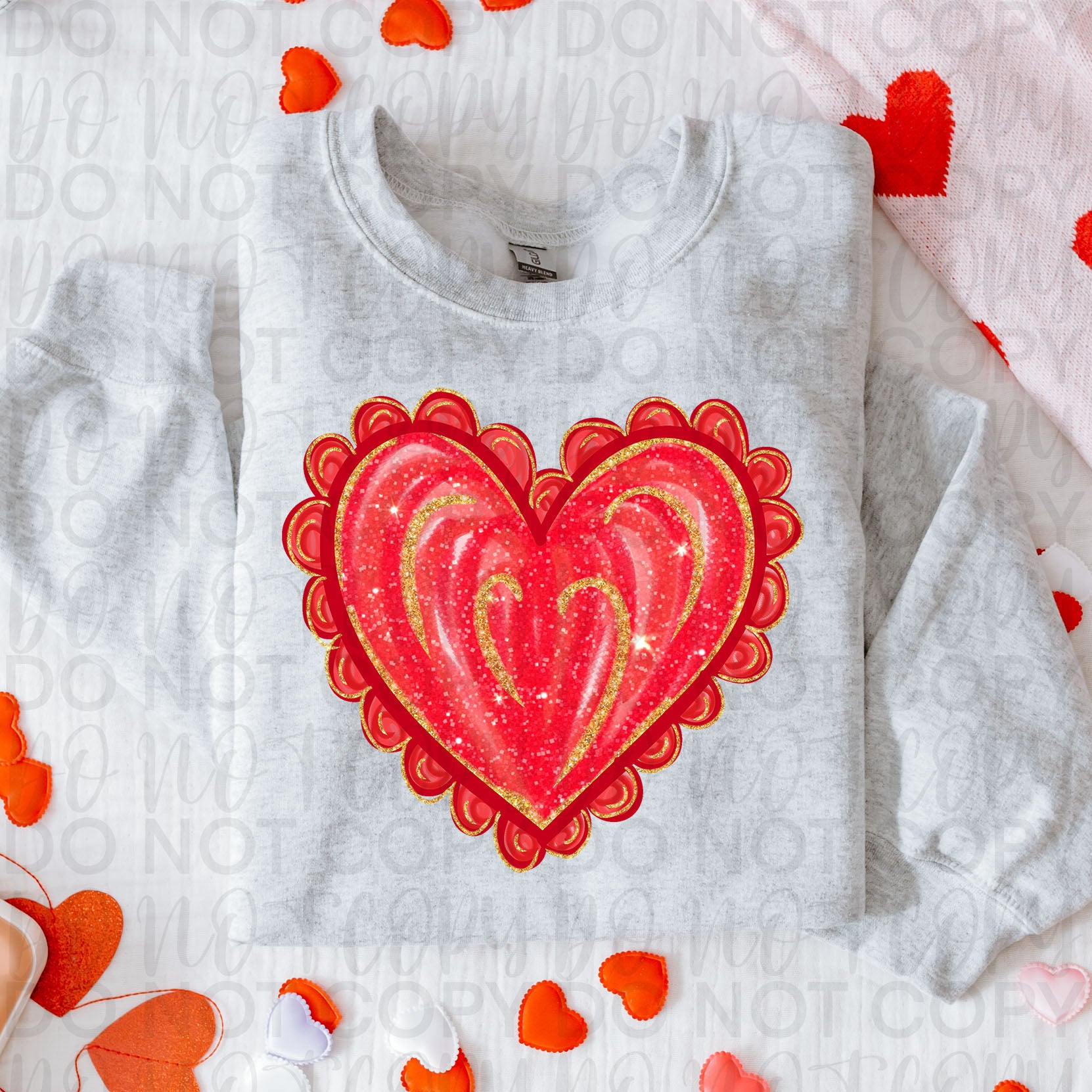 Glitter Valentine Heart PNG