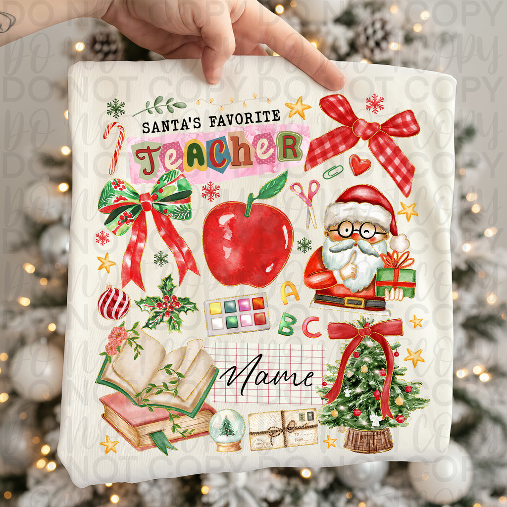 Santas Favorite Teacher Collage PNG