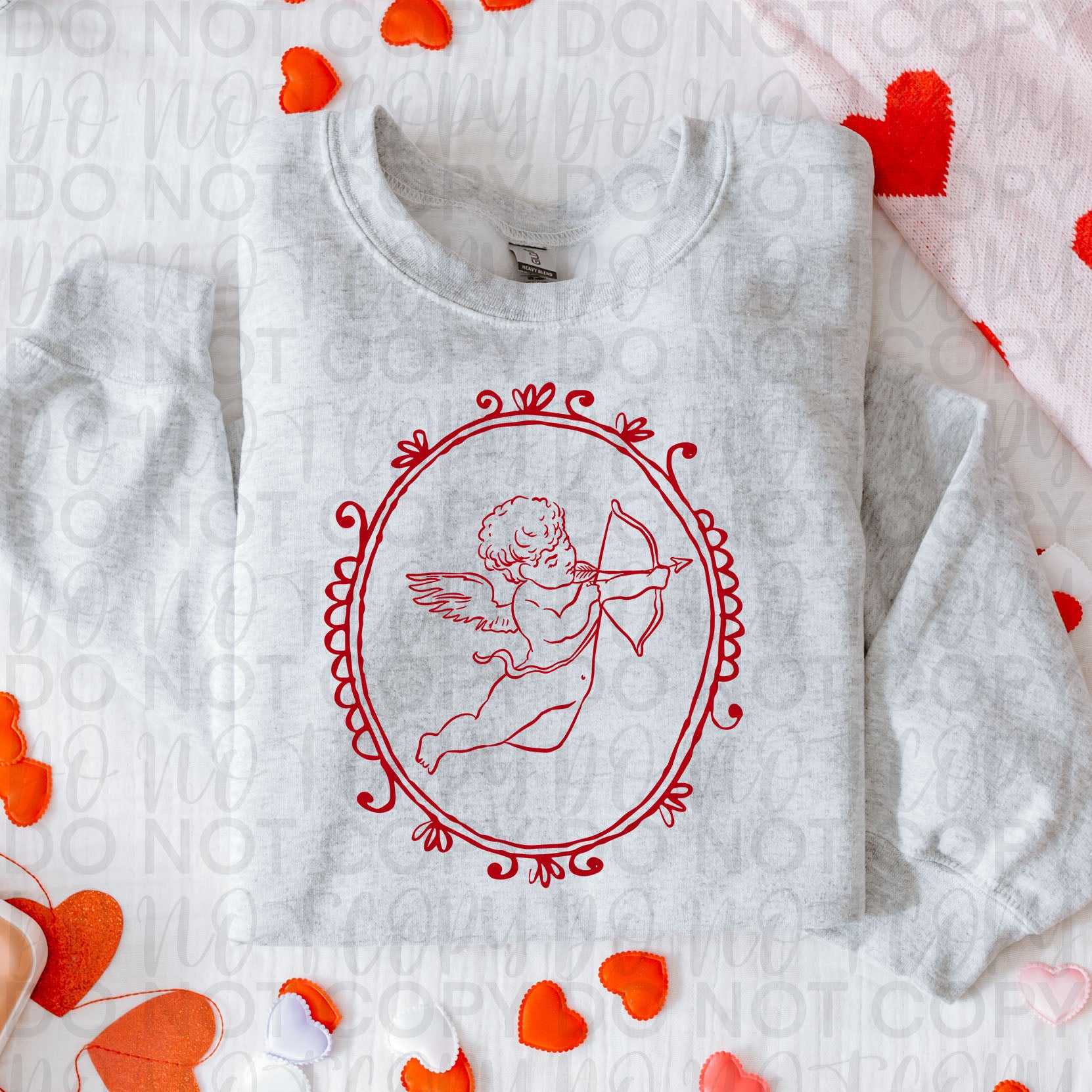 Vintage Valentine Cupid Frame PNG