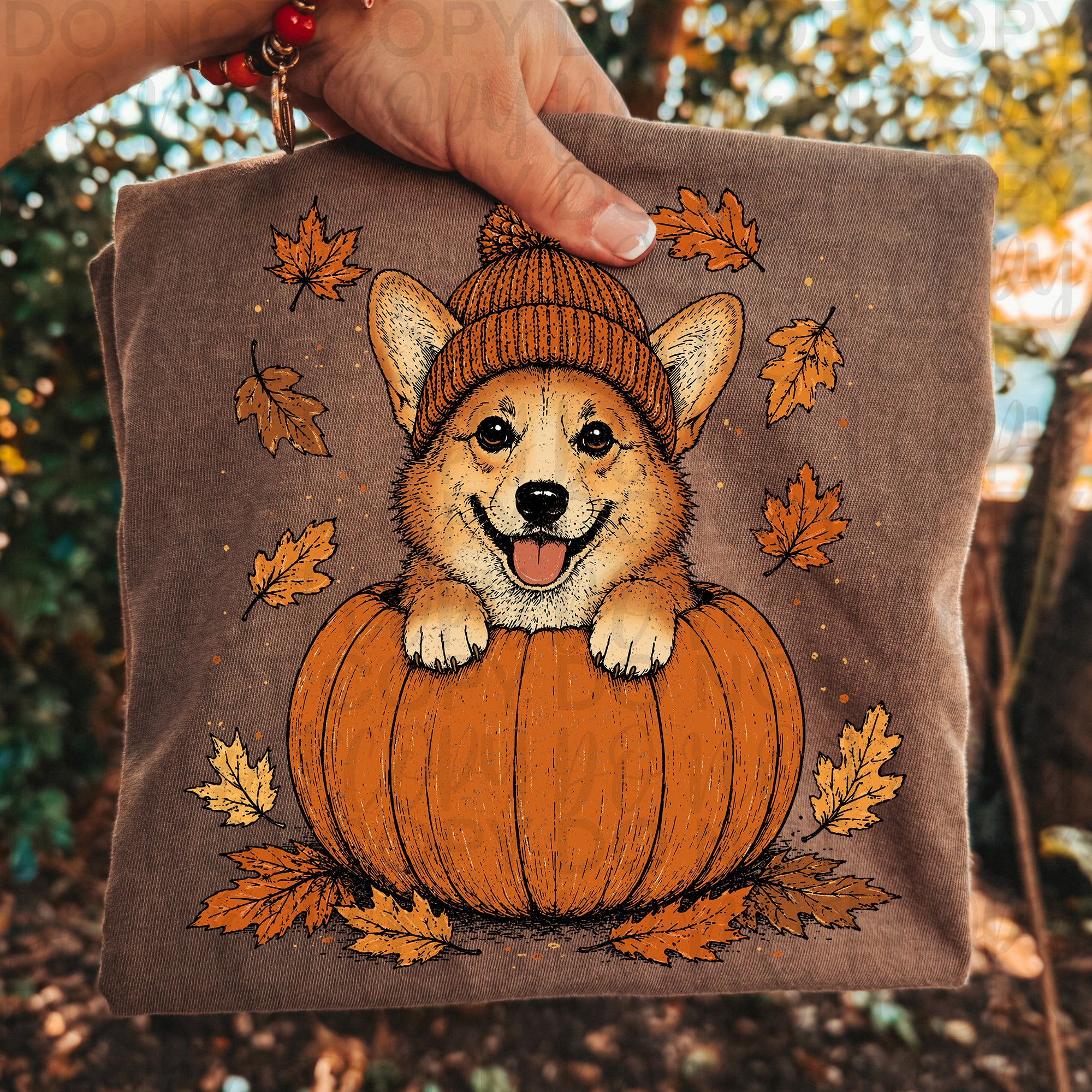 Fall Corgi Dog Pumpkin PNG