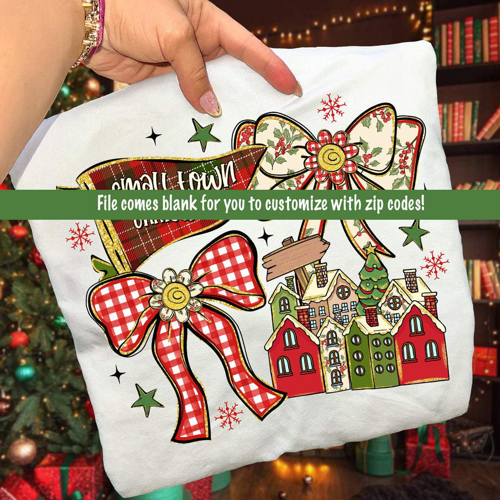 Small Town Christmas Coquette PNG